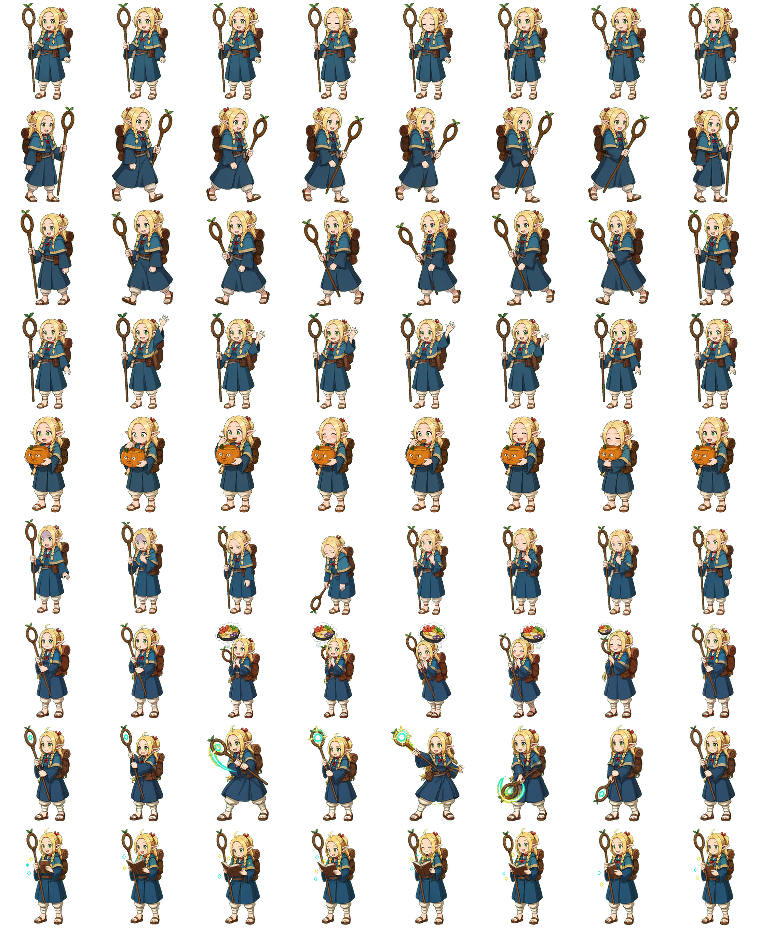 Marcille Dungeon Meshi animated desktop pet preview for Codex Pet