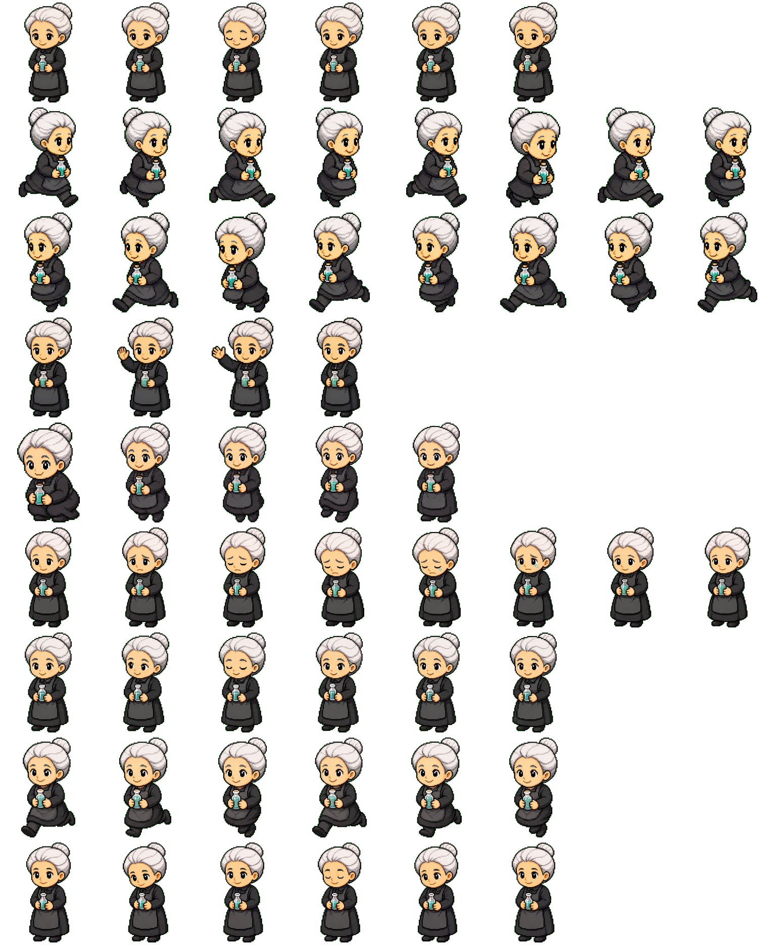 Marie Curie spritesheet preview