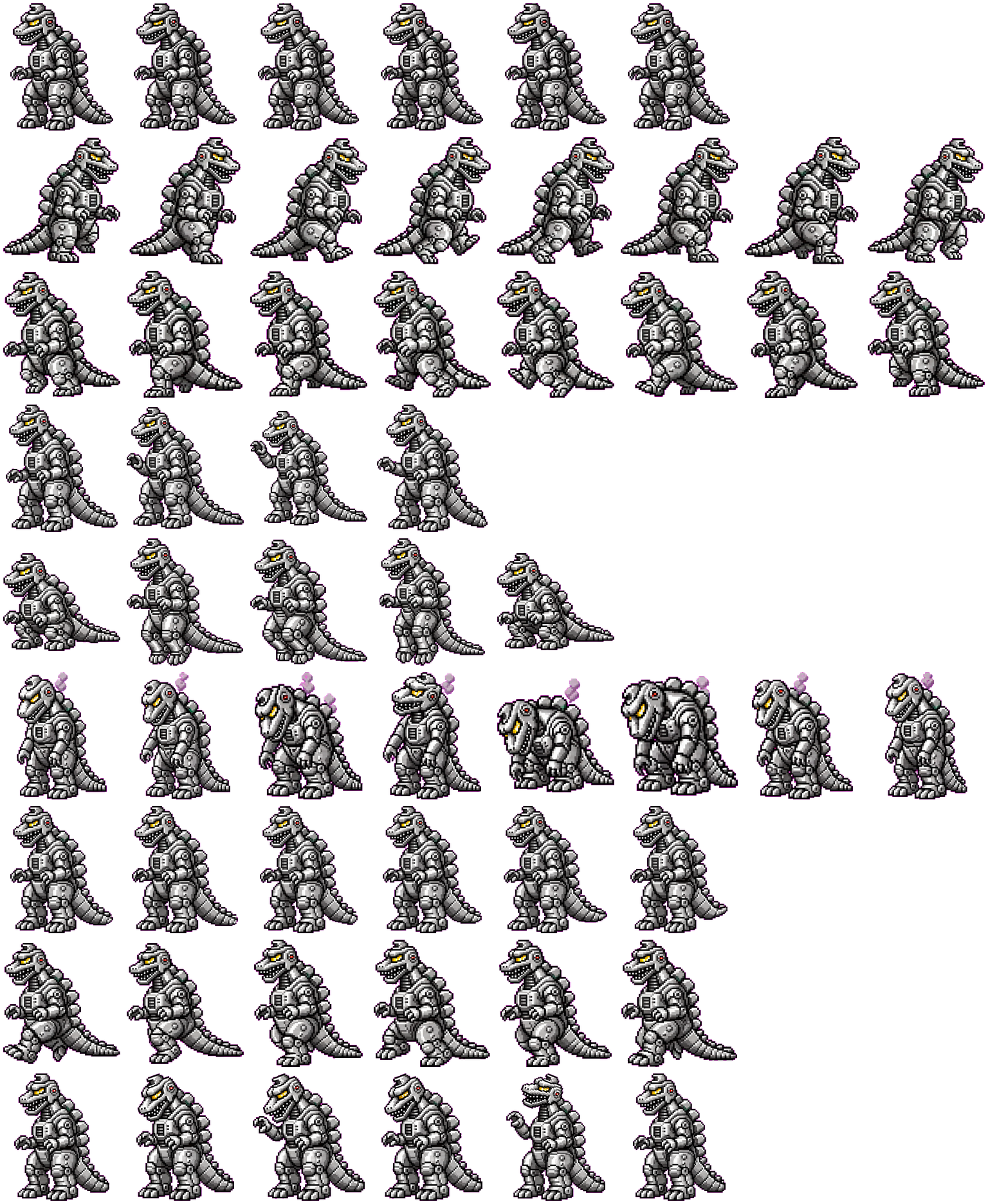 Mecha Rex spritesheet preview