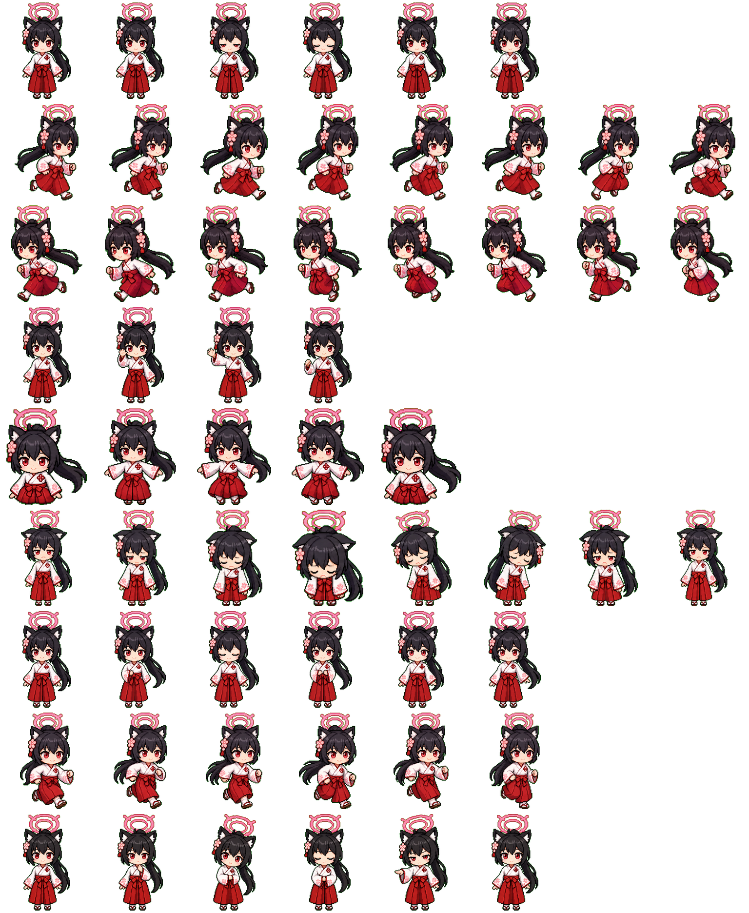 Miko Serika spritesheet preview