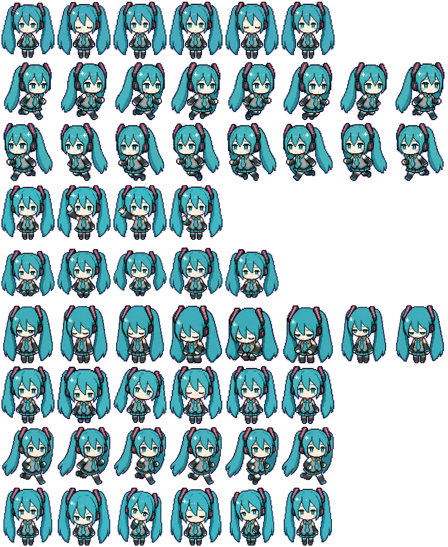 Miku spritesheet preview
