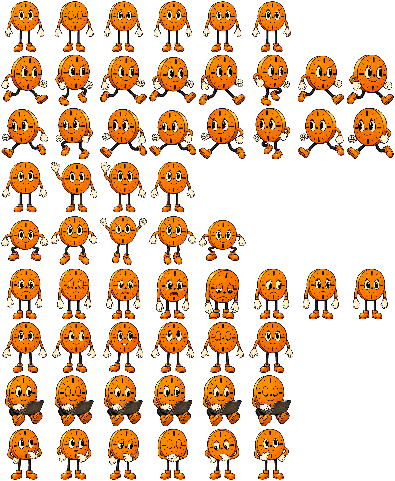 Miss Minute spritesheet preview