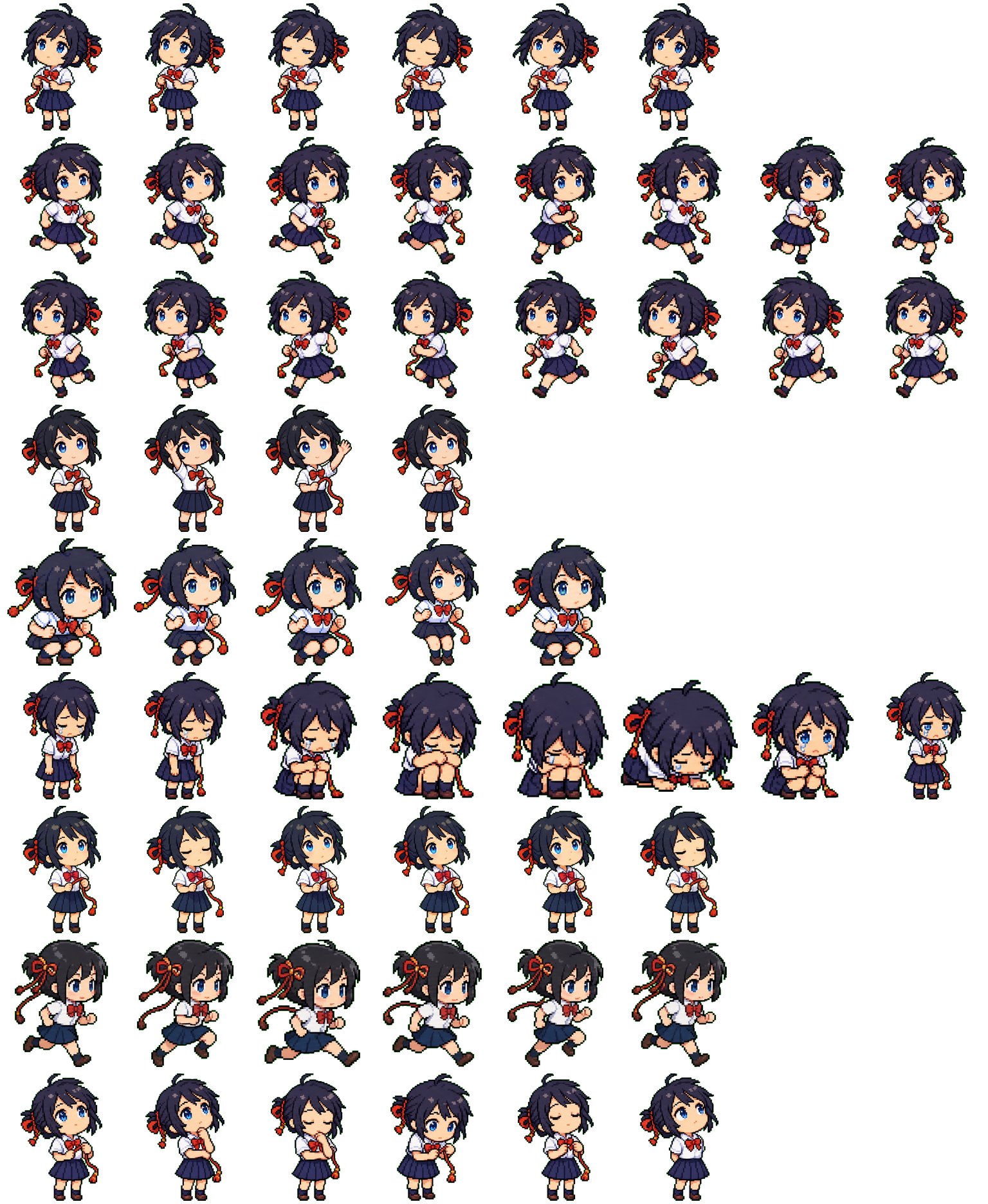Mitsuha animated desktop pet preview for Codex Pet