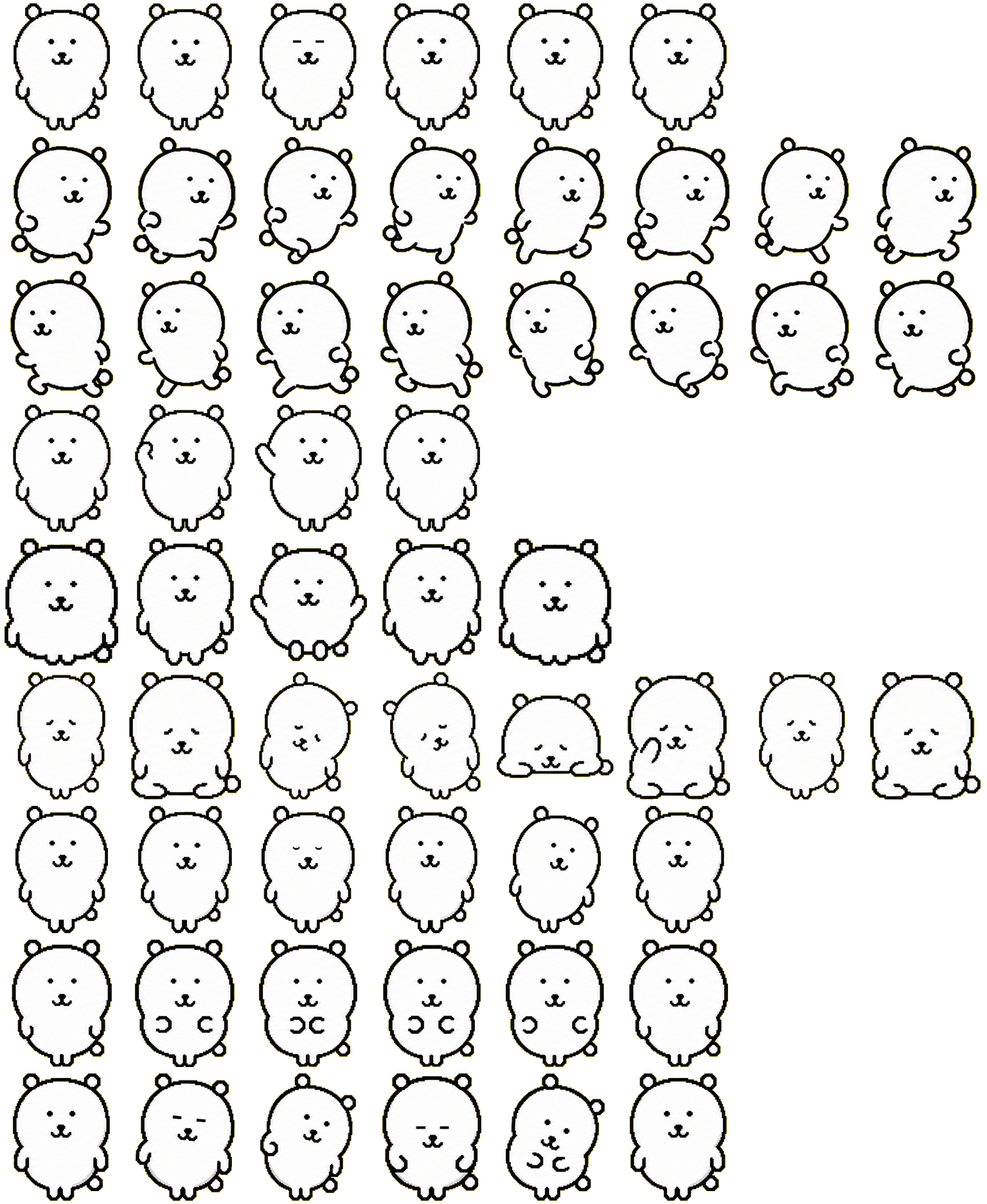 Mochi Bear spritesheet preview