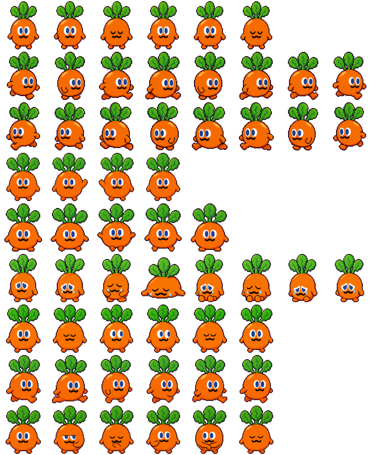 Mojo Carrot spritesheet preview