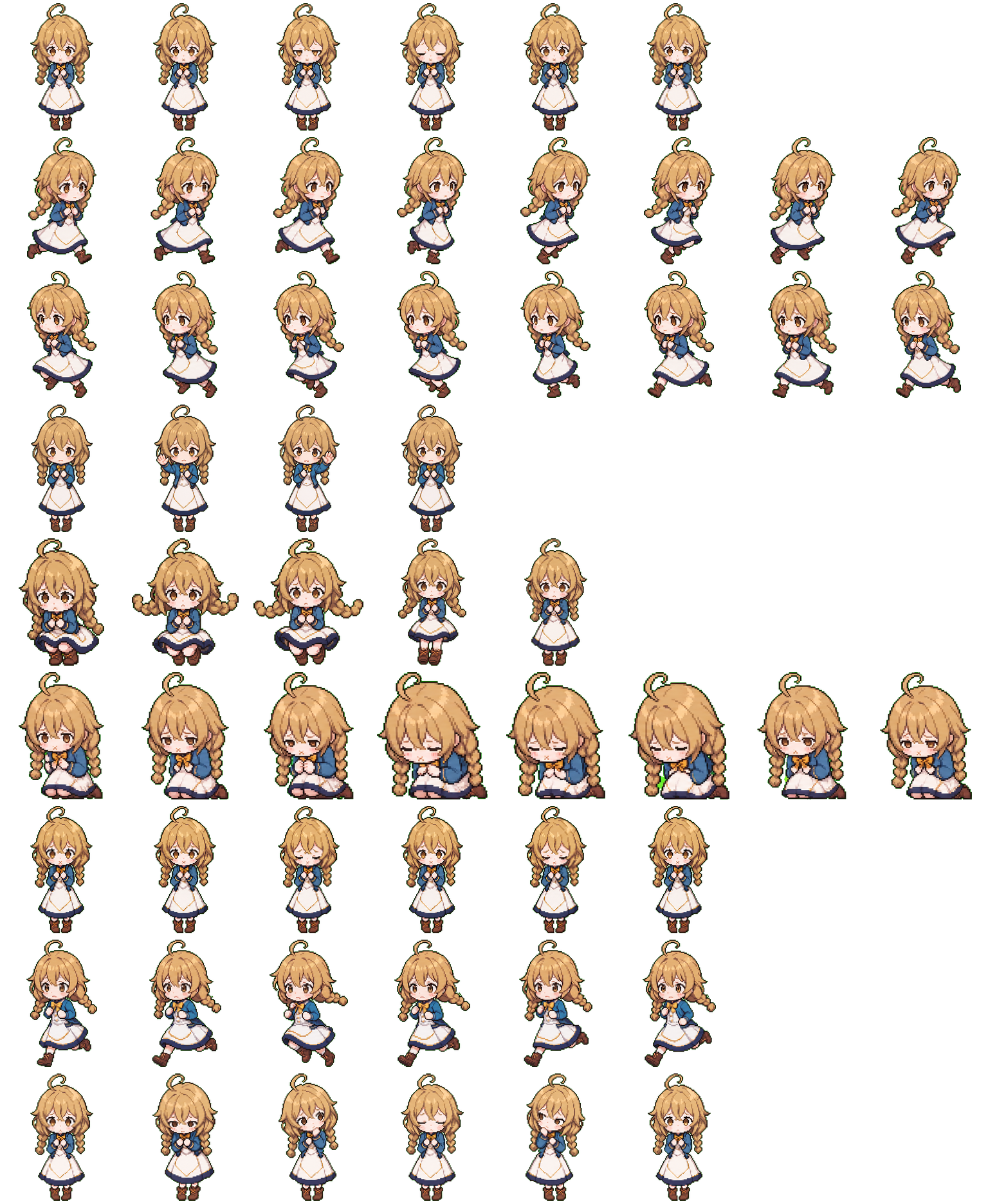 Monica spritesheet preview