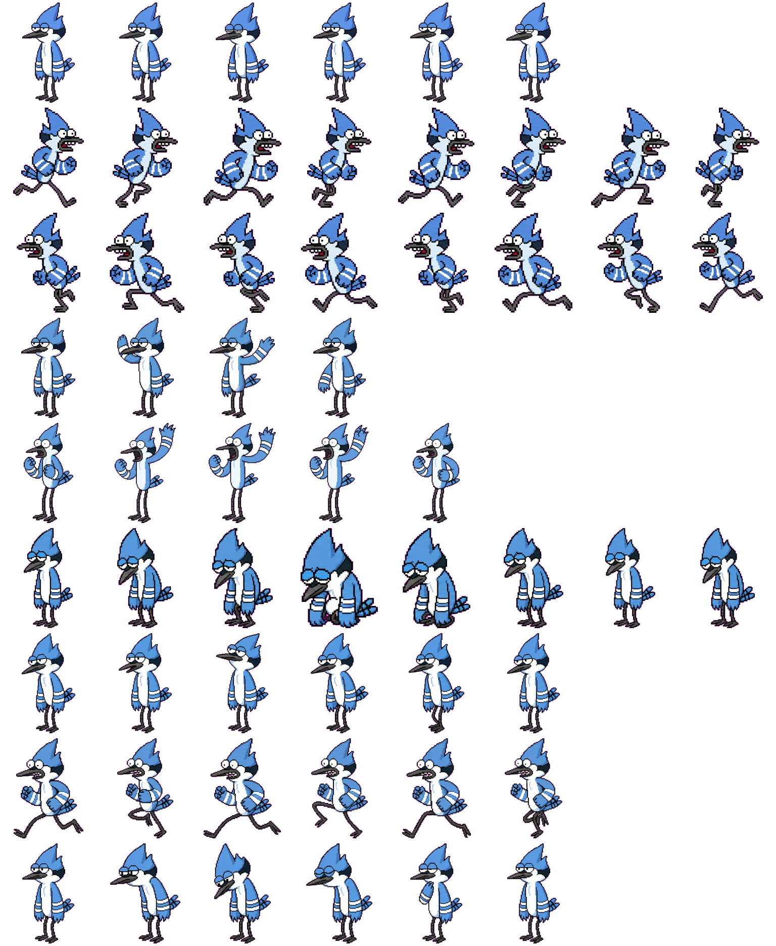 Mordecai spritesheet preview