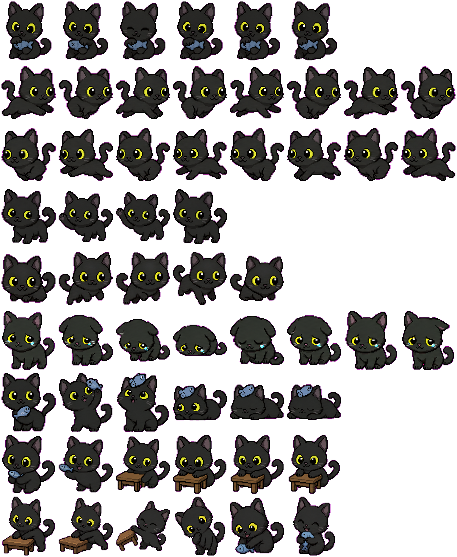 摸鱼猫 Codex Pet 动态桌面宠物预览图