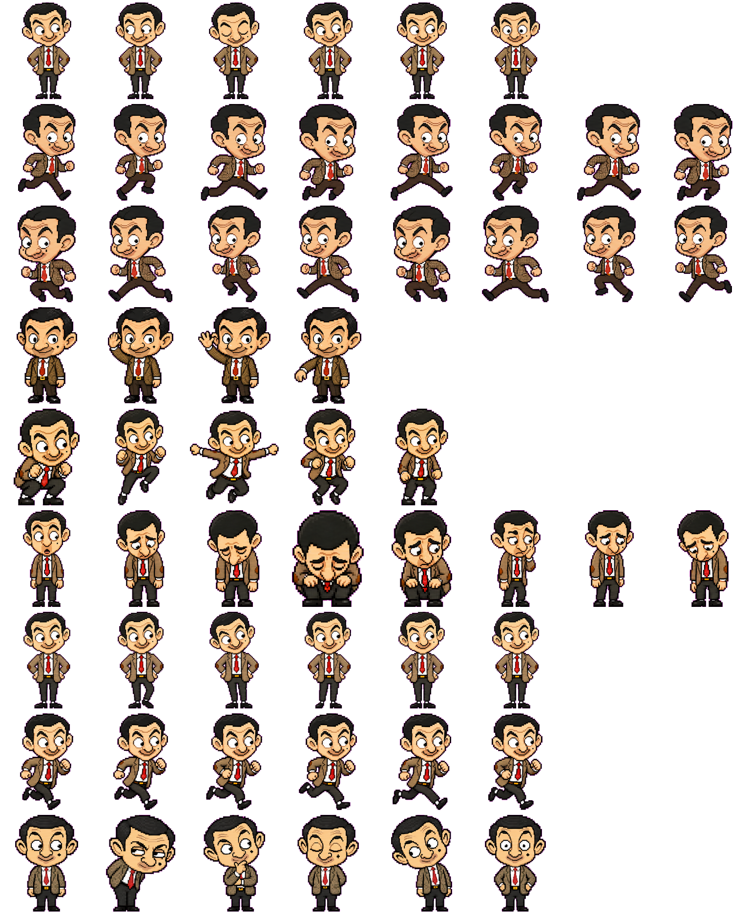 Mr. Bean spritesheet preview