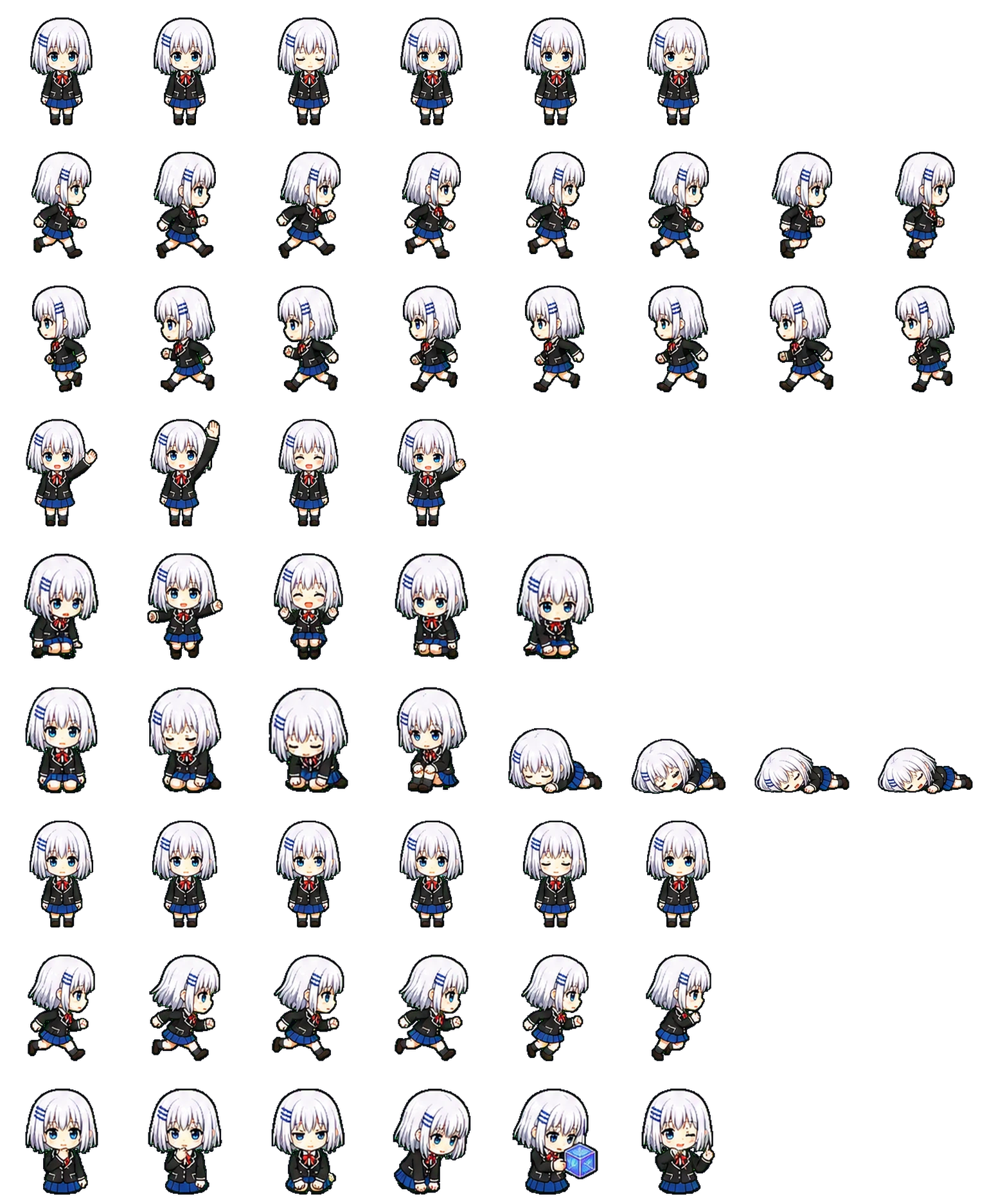 Origami Tobiichi (JK) spritesheet preview
