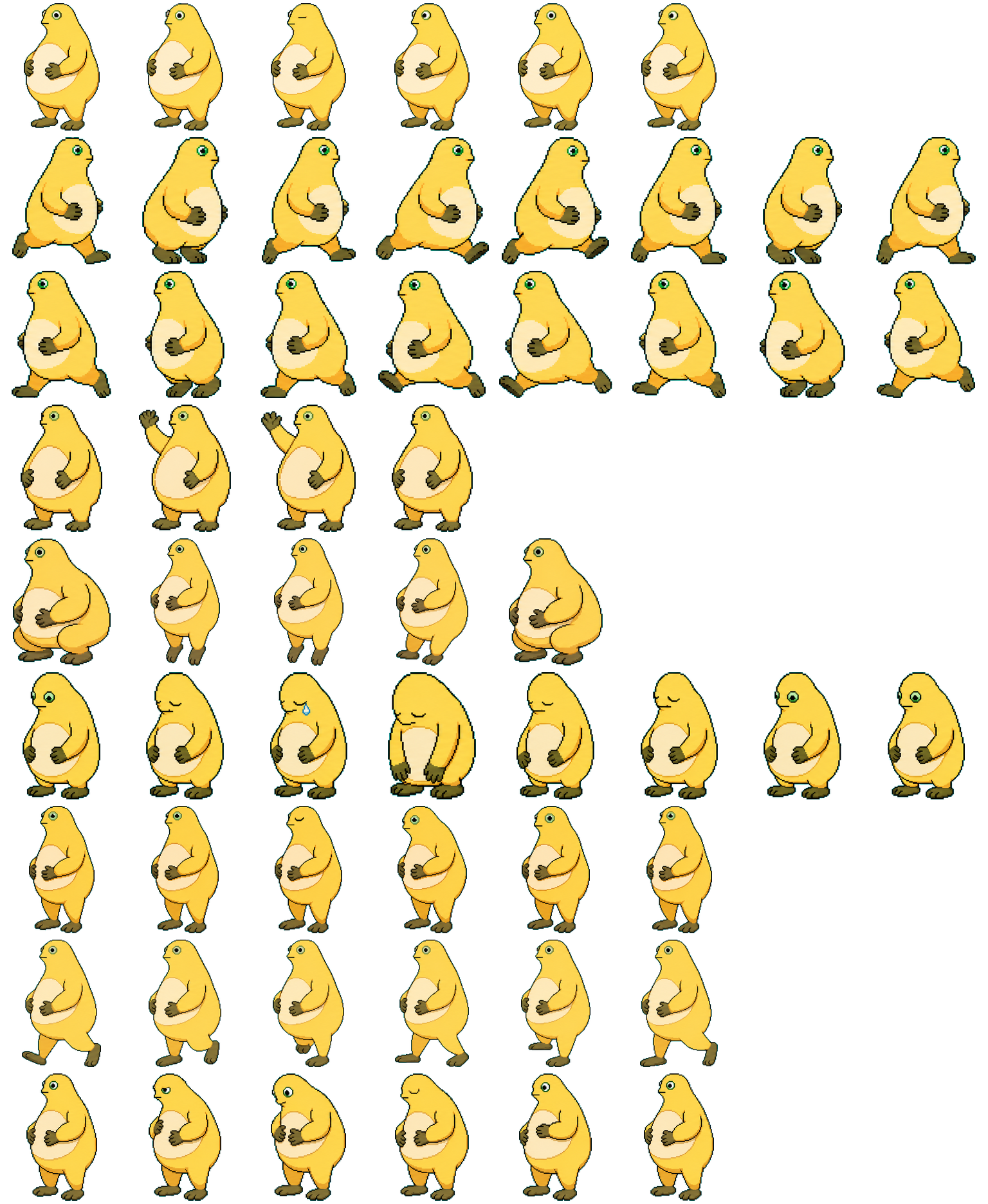 奶蛙2.0 spritesheet preview