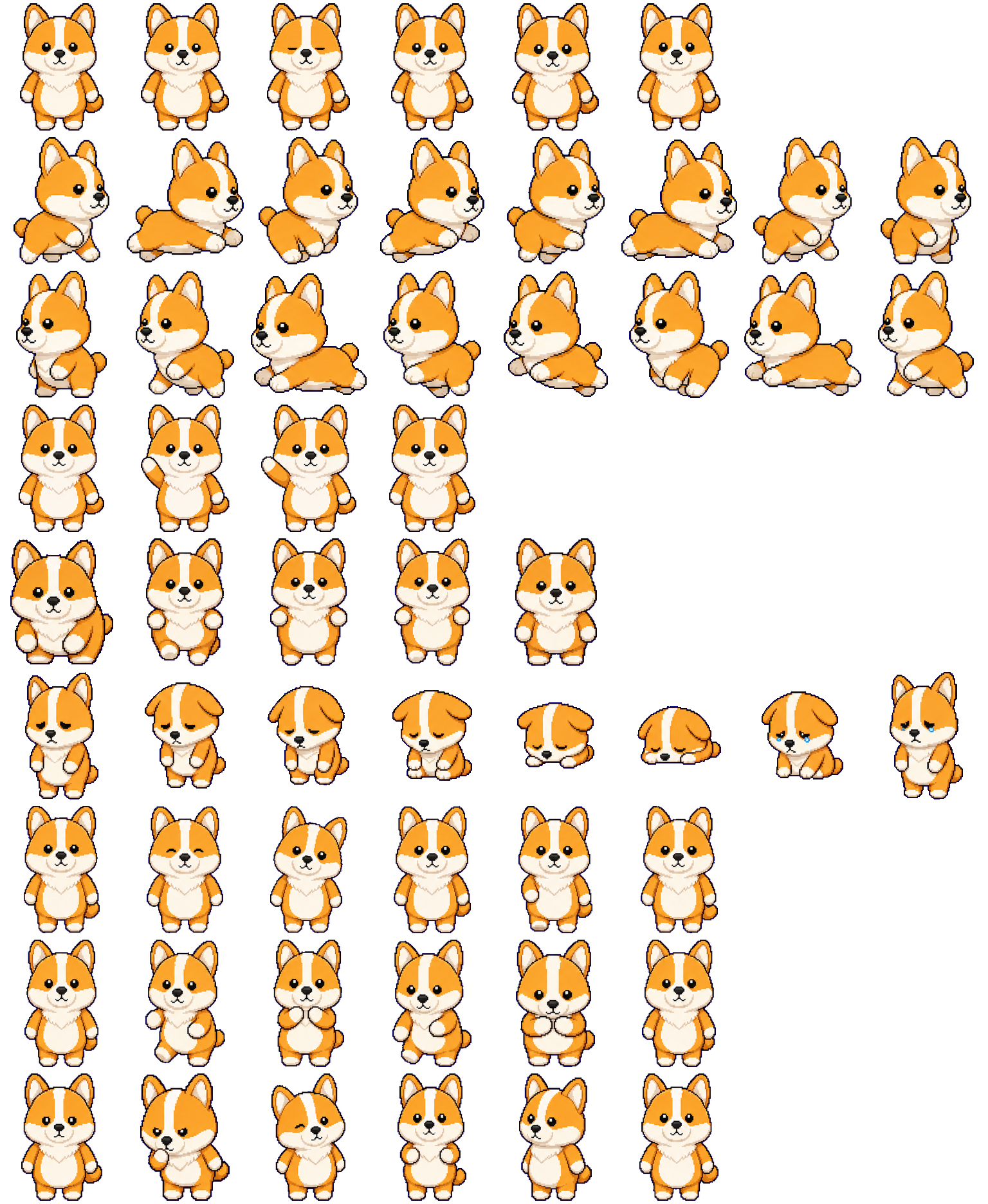 Nemo Corgi spritesheet preview