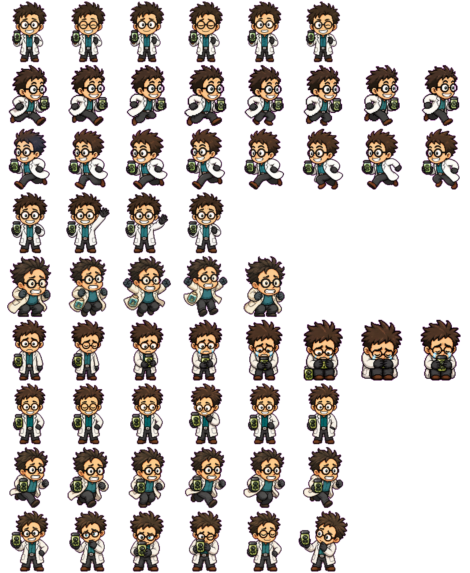 Dr. Newton Geiszler spritesheet preview