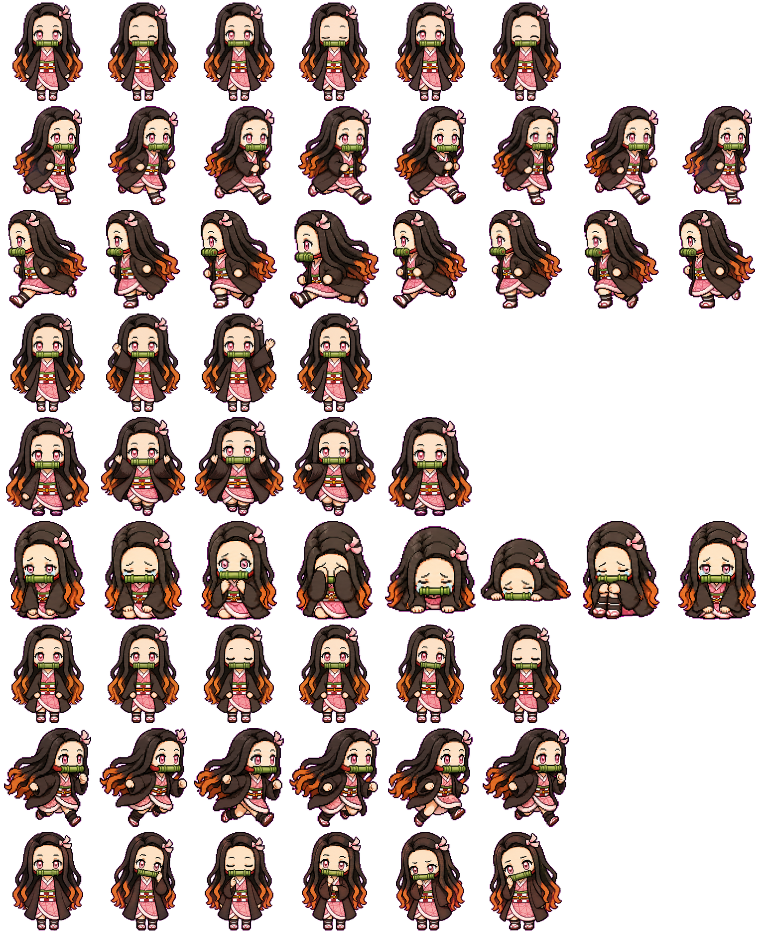 Nezuko spritesheet preview