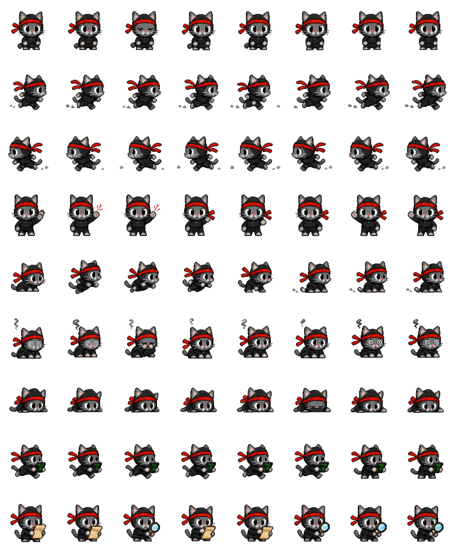 Ninjacat spritesheet preview