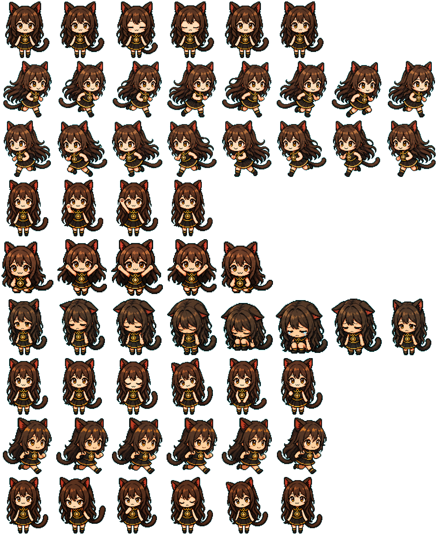 ぬこぬこ spritesheet preview