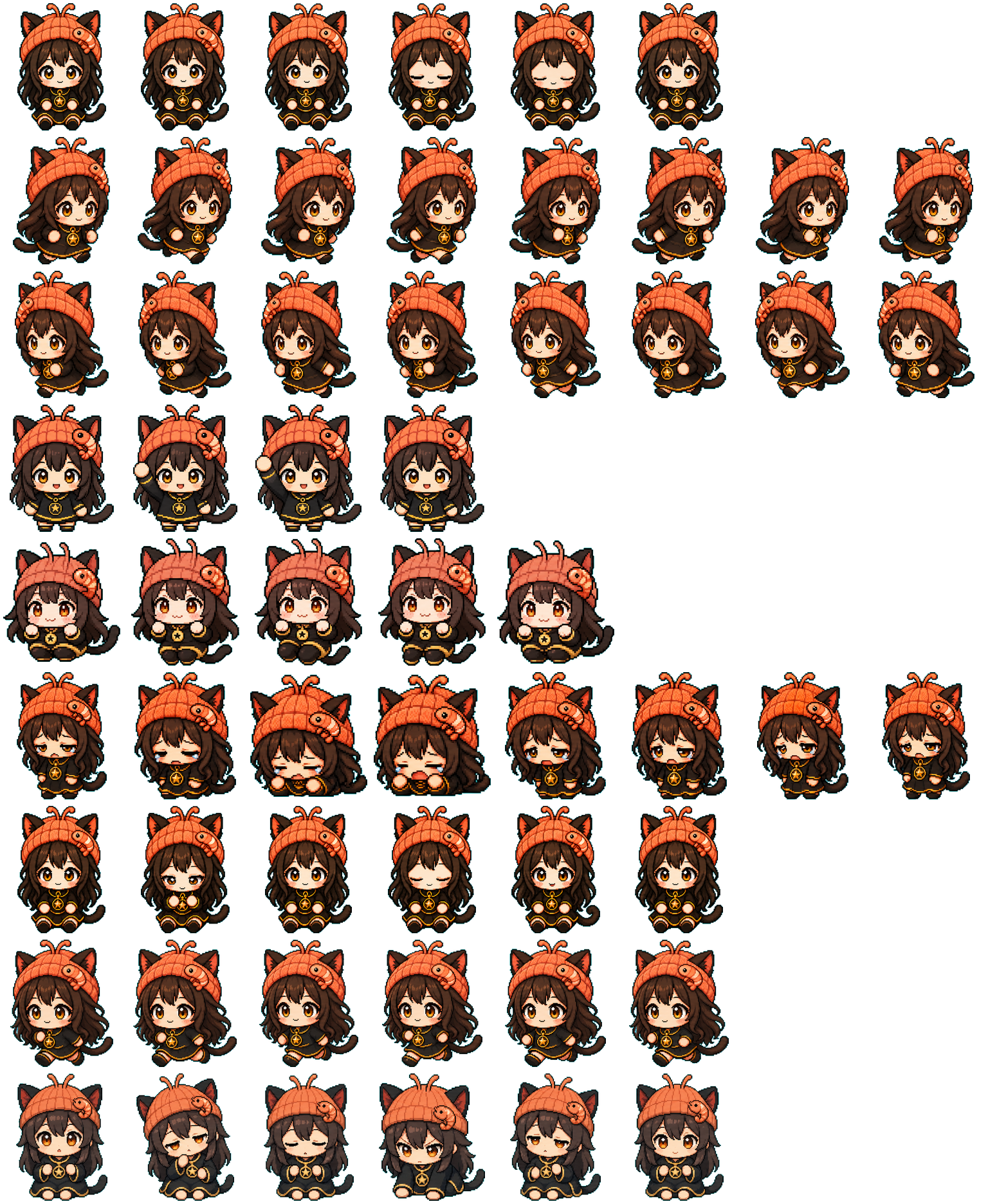 ぬこエビちゃん spritesheet preview