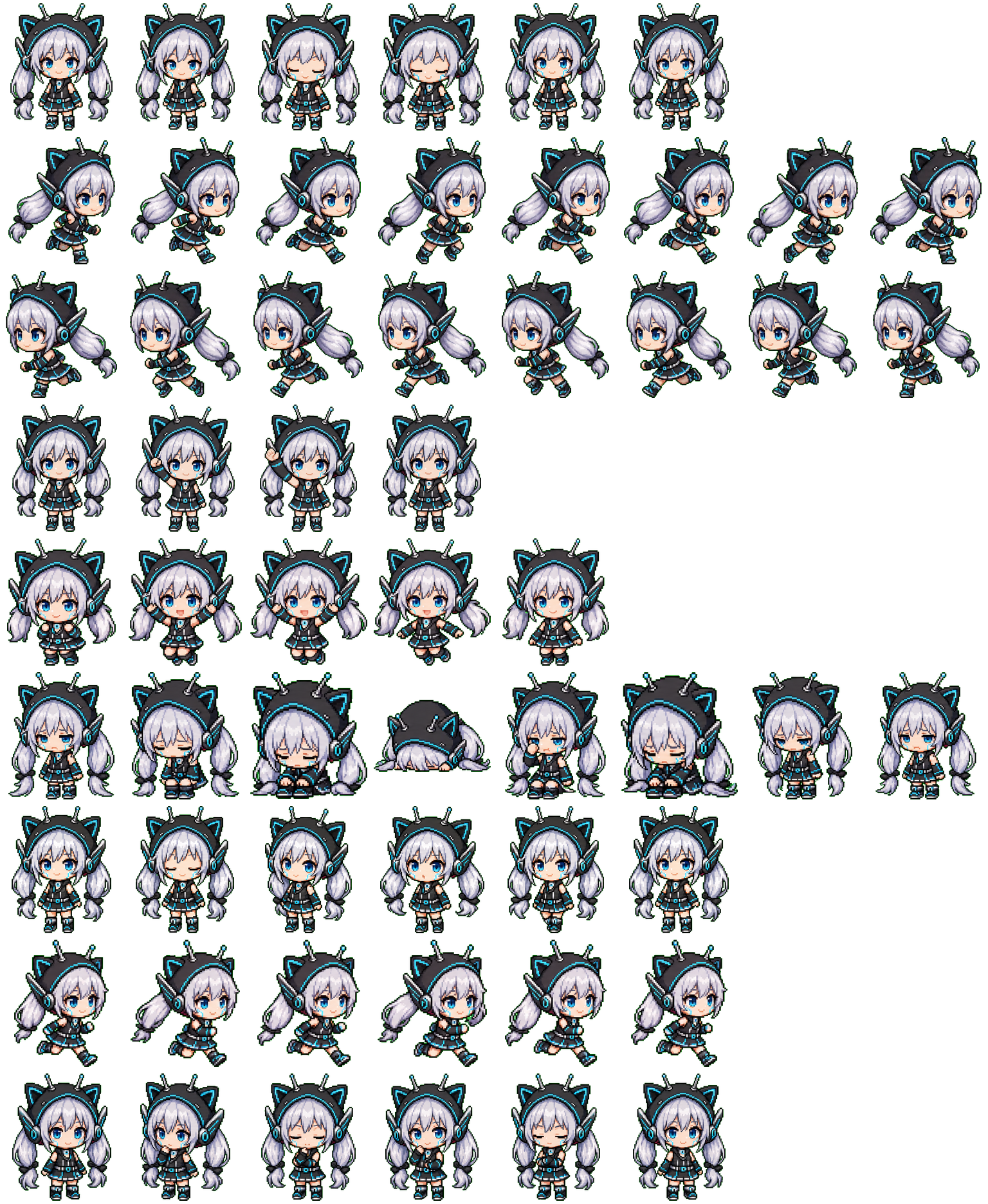 Nyako Shigure spritesheet preview