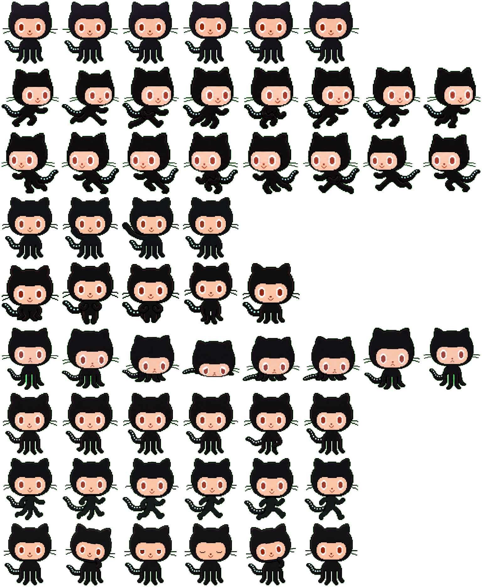 Octocat spritesheet preview