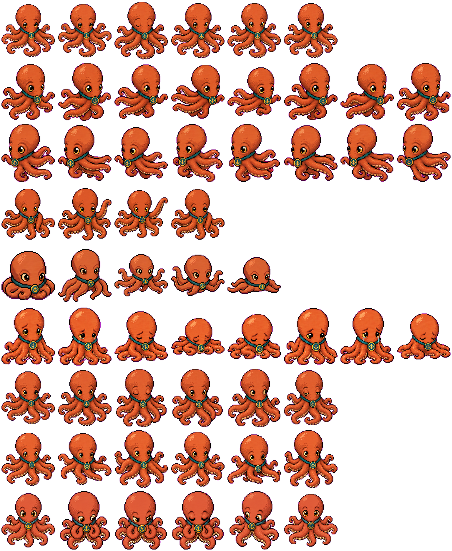 Octopus spritesheet preview