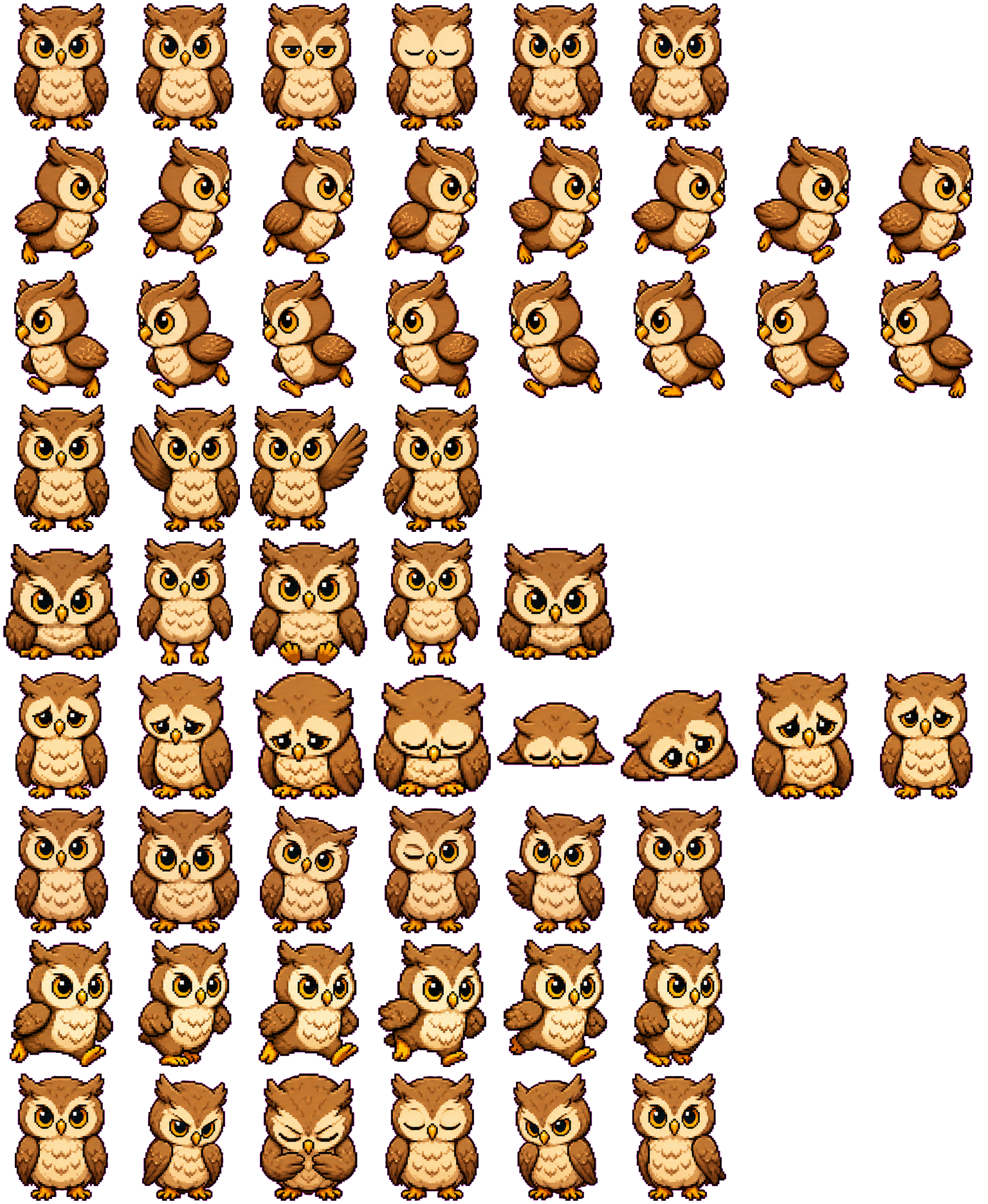 Owlbert spritesheet preview