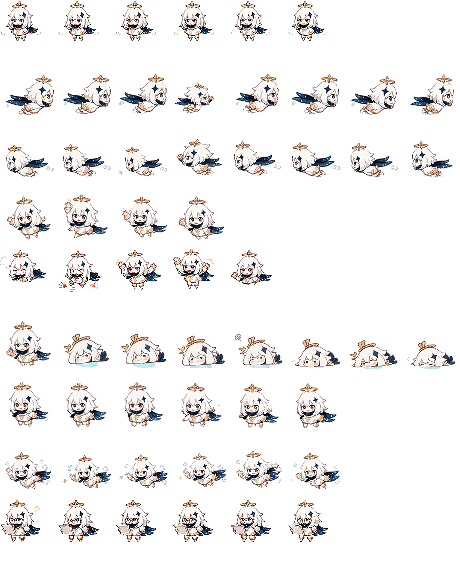 Paimon_v1 spritesheet preview