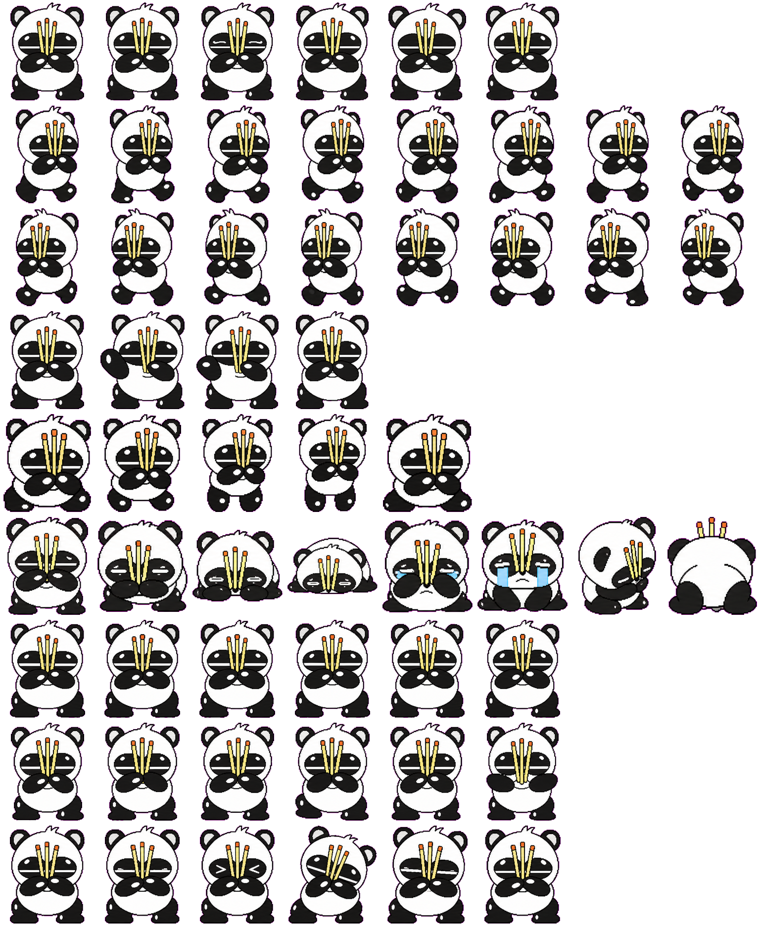 Panda Sticks animated desktop pet preview for Codex Pet