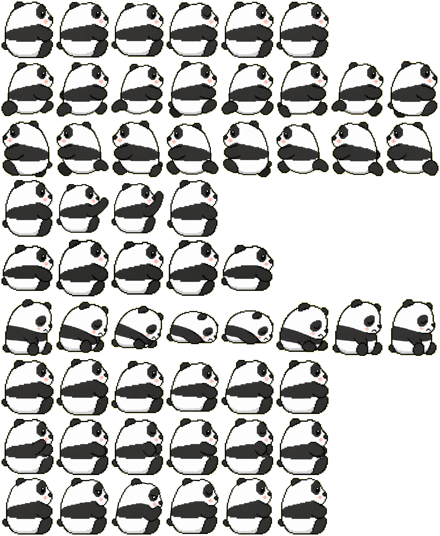 Panda spritesheet preview