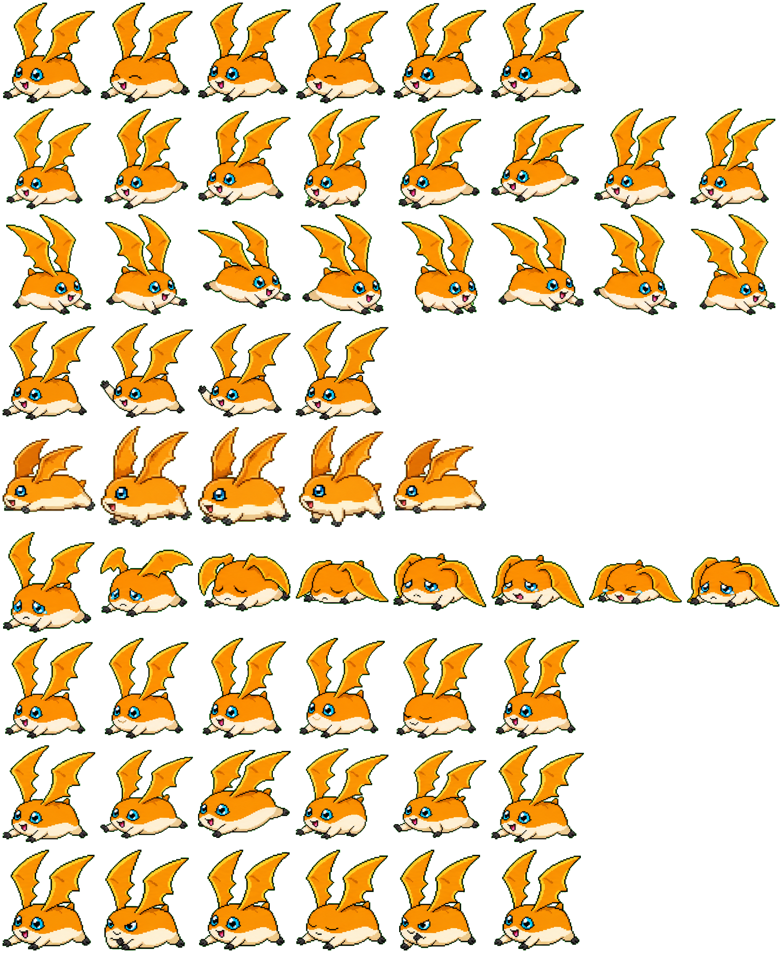 Patamon spritesheet preview