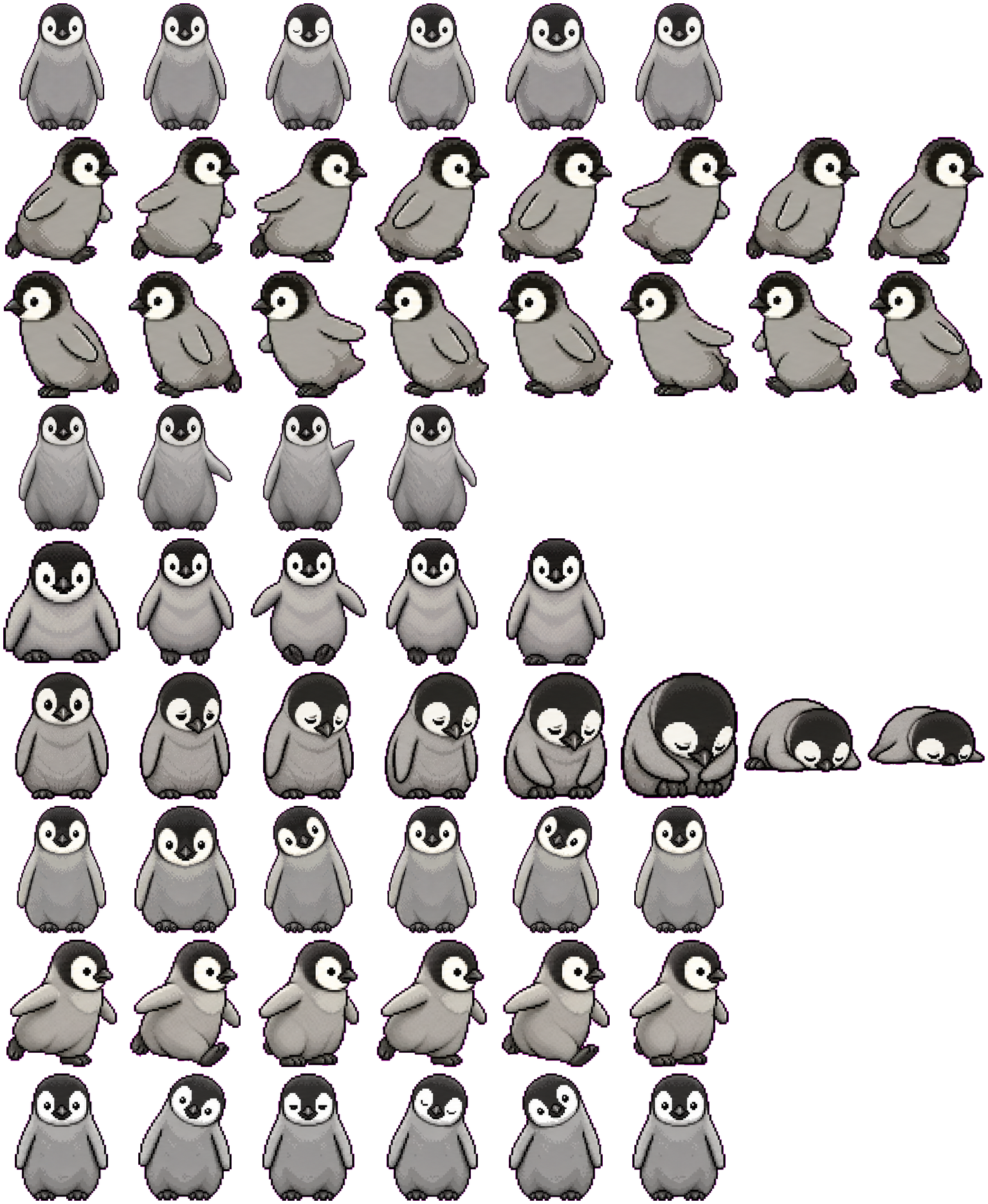 Emperor Penguin Chick spritesheet preview