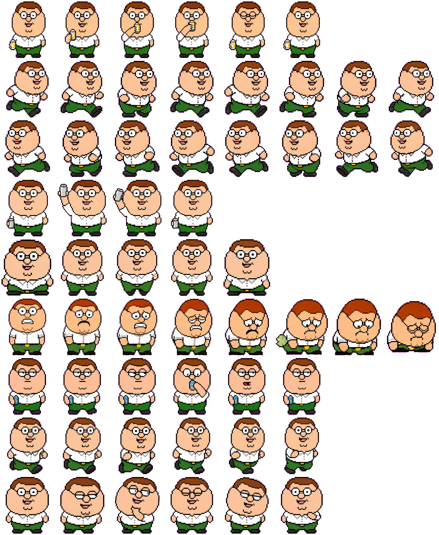 Peter spritesheet preview
