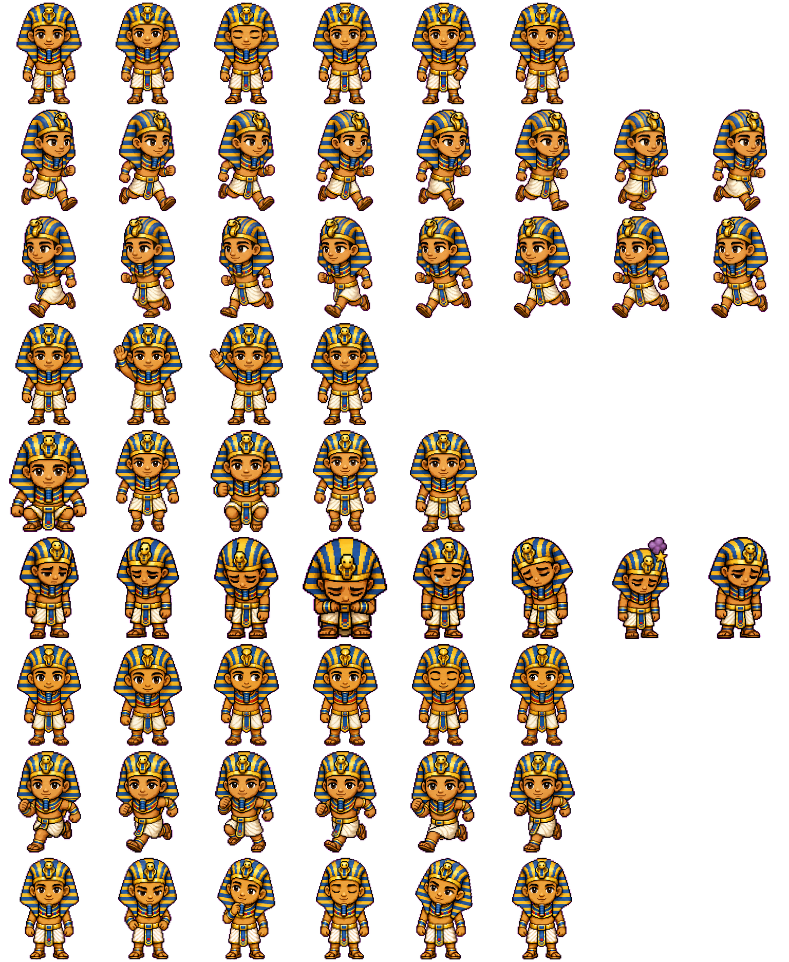 Pharaoh Sesostris I spritesheet preview