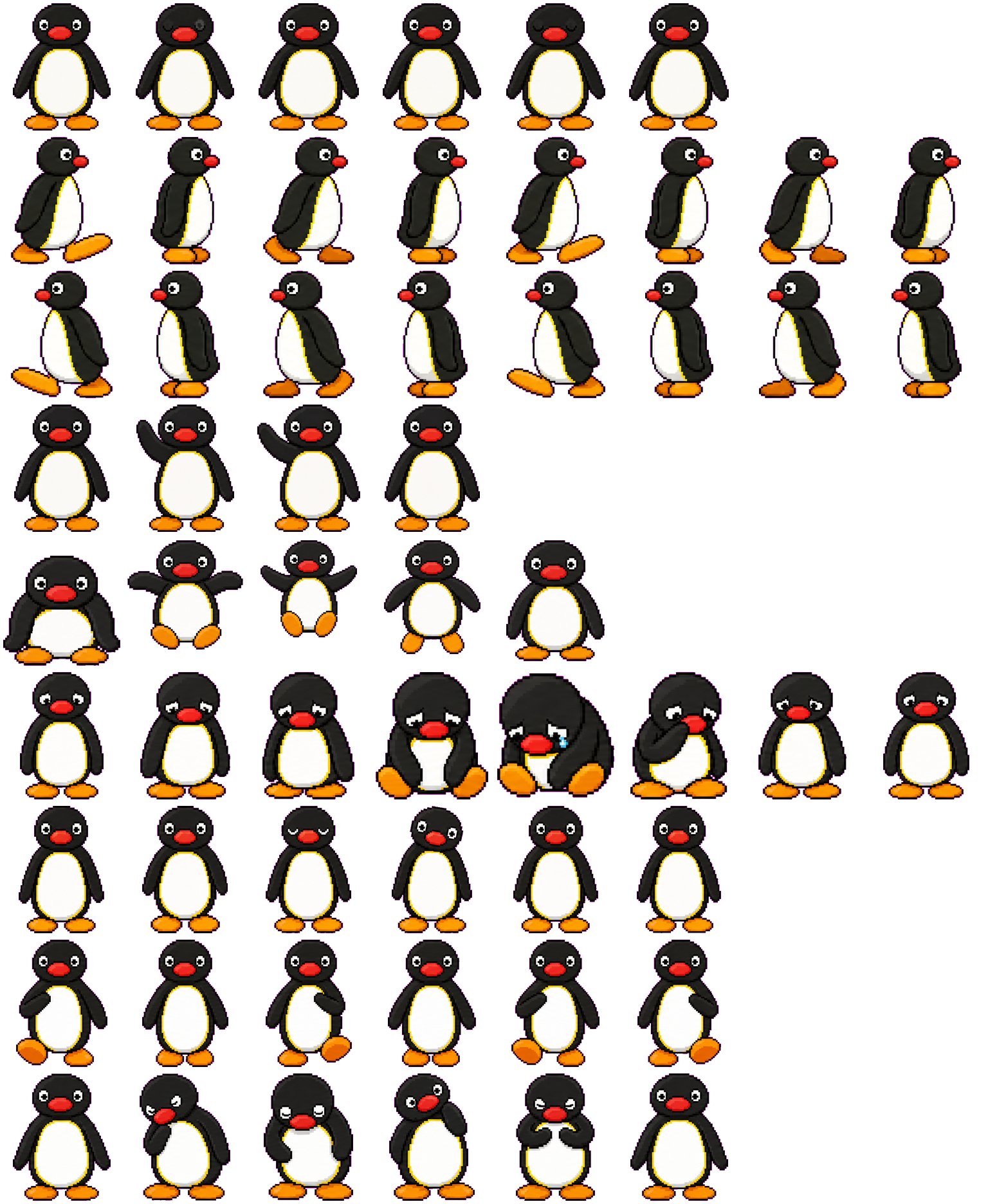 Pingu spritesheet preview