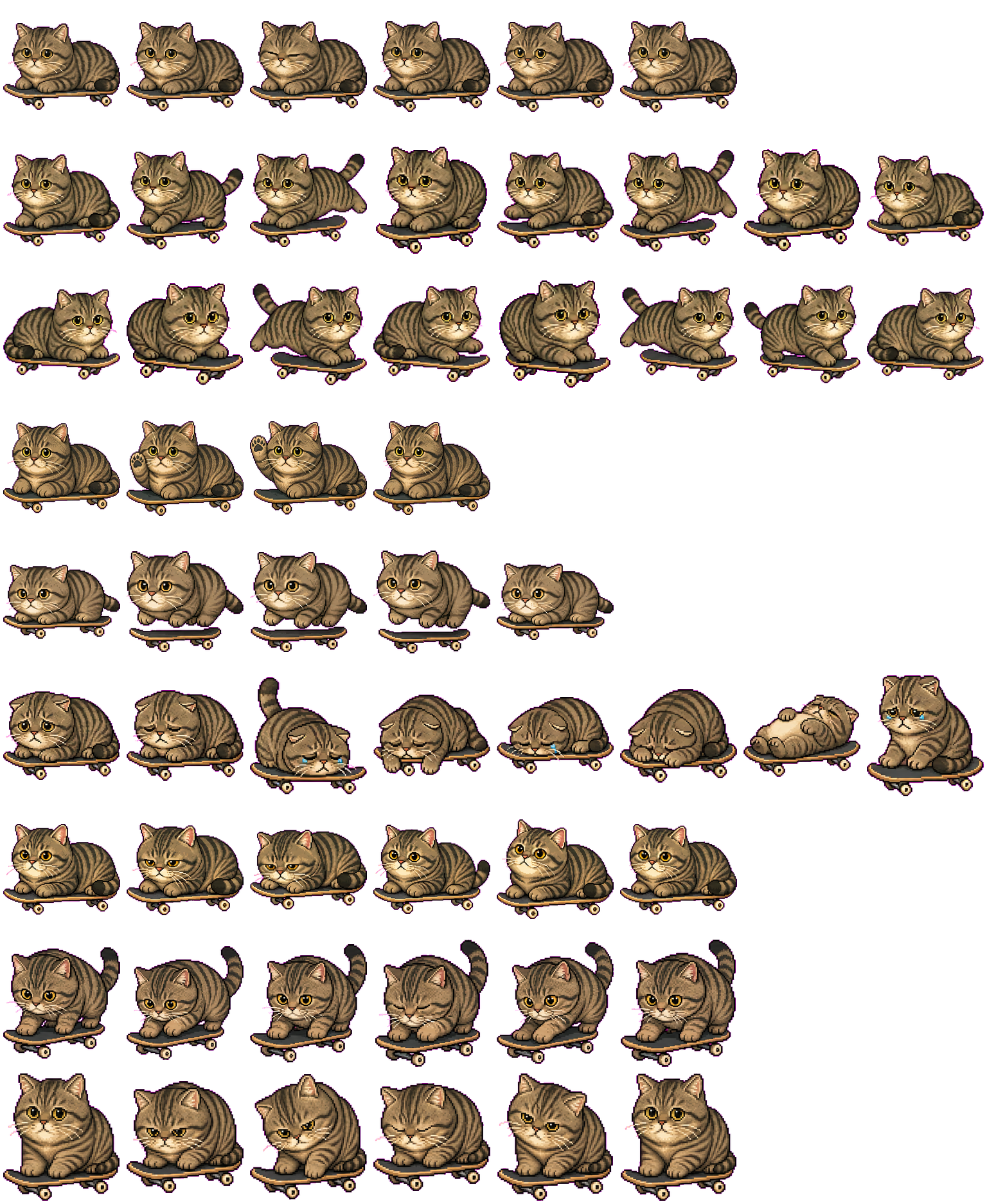 Pixel Skater spritesheet preview