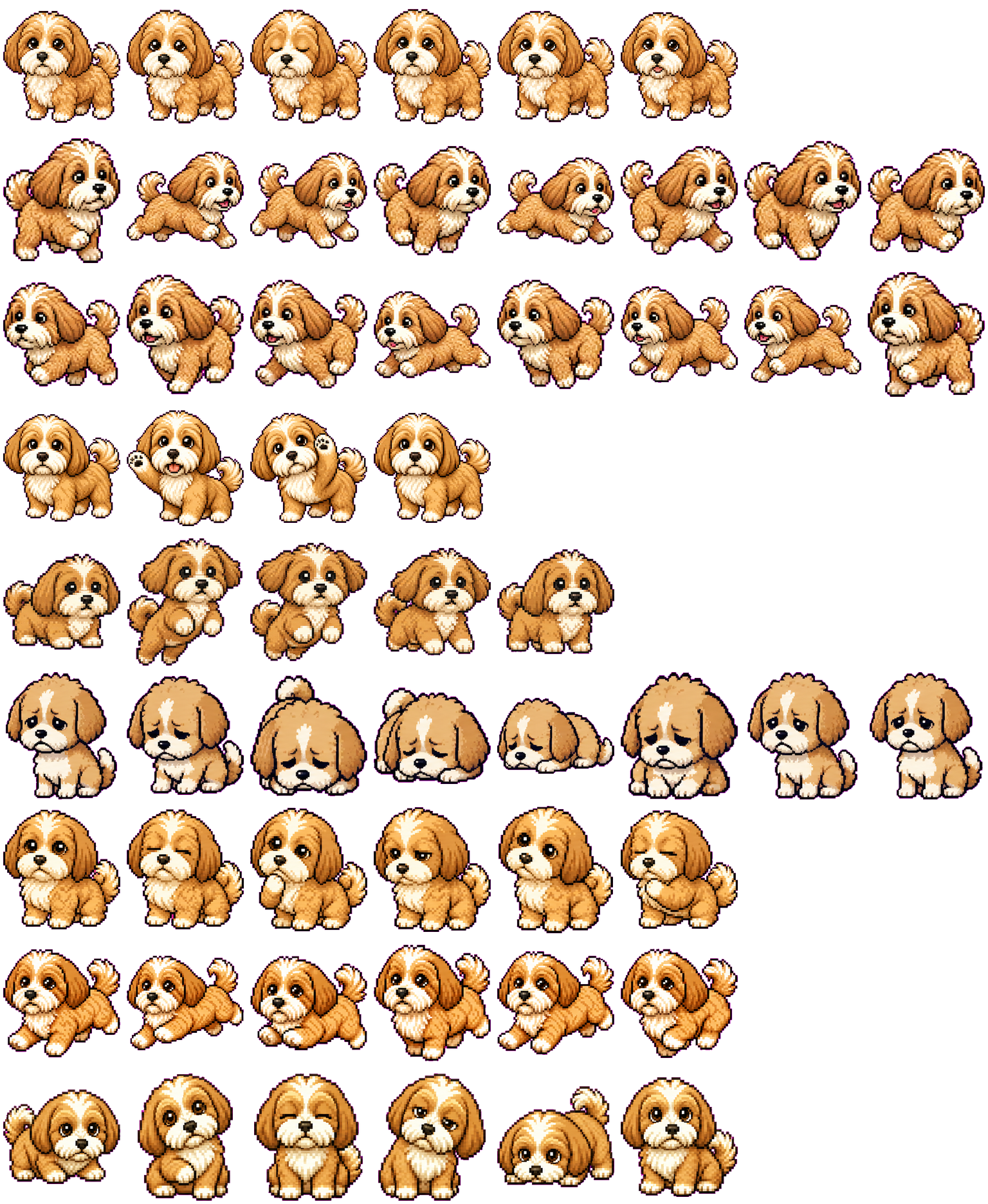 Pixel spritesheet preview