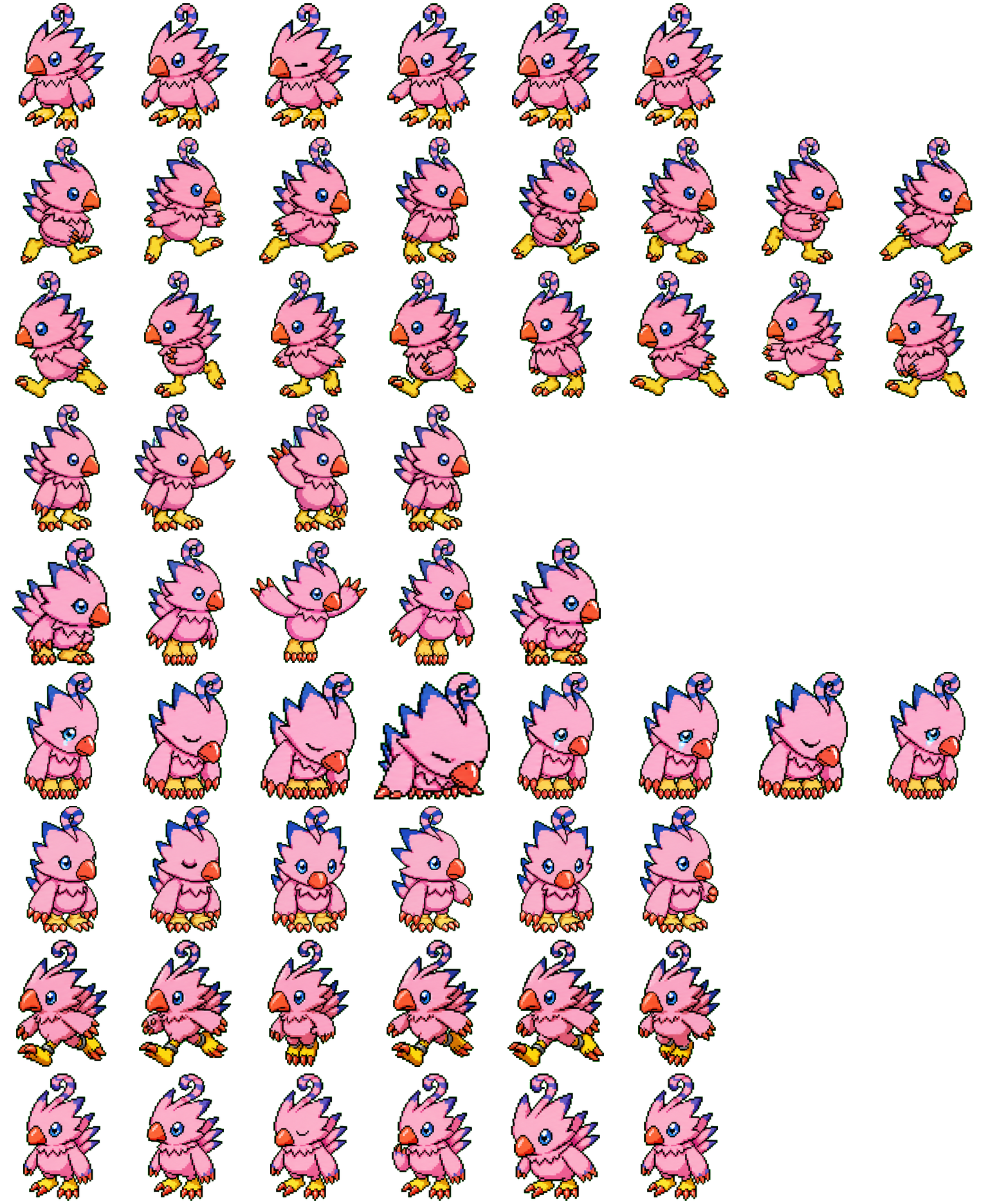 Piyomon spritesheet preview