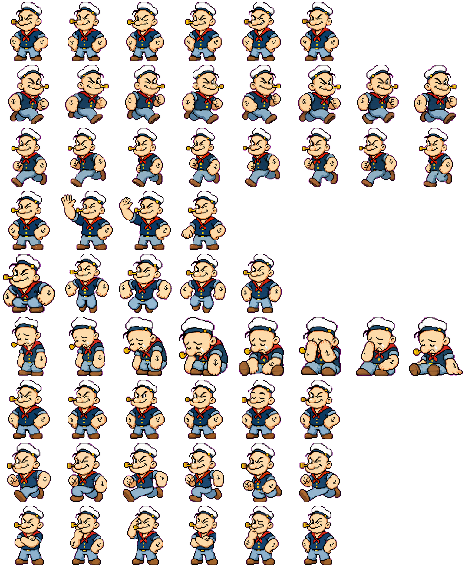 Popeye spritesheet preview