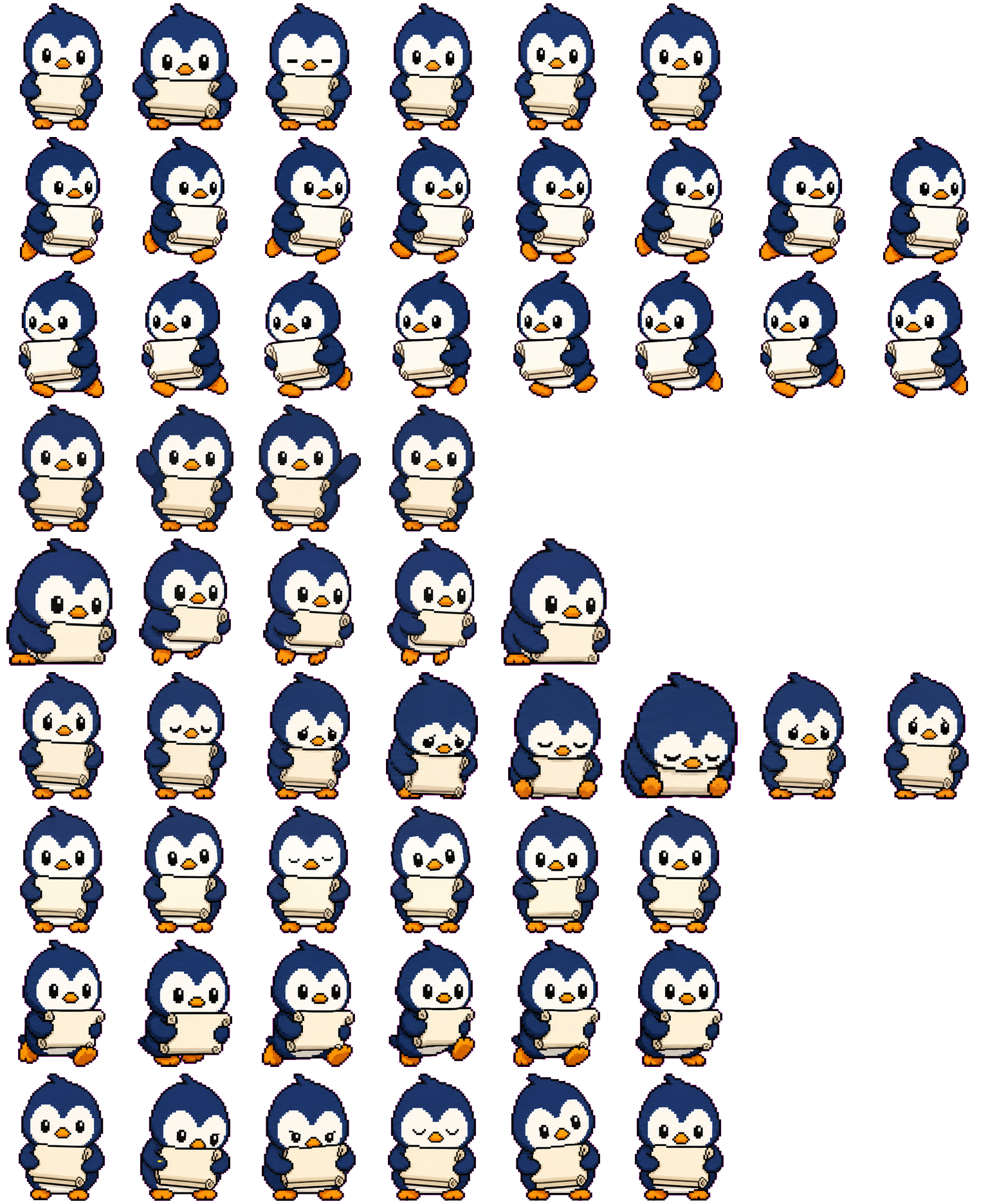 Prompt Penguin spritesheet preview