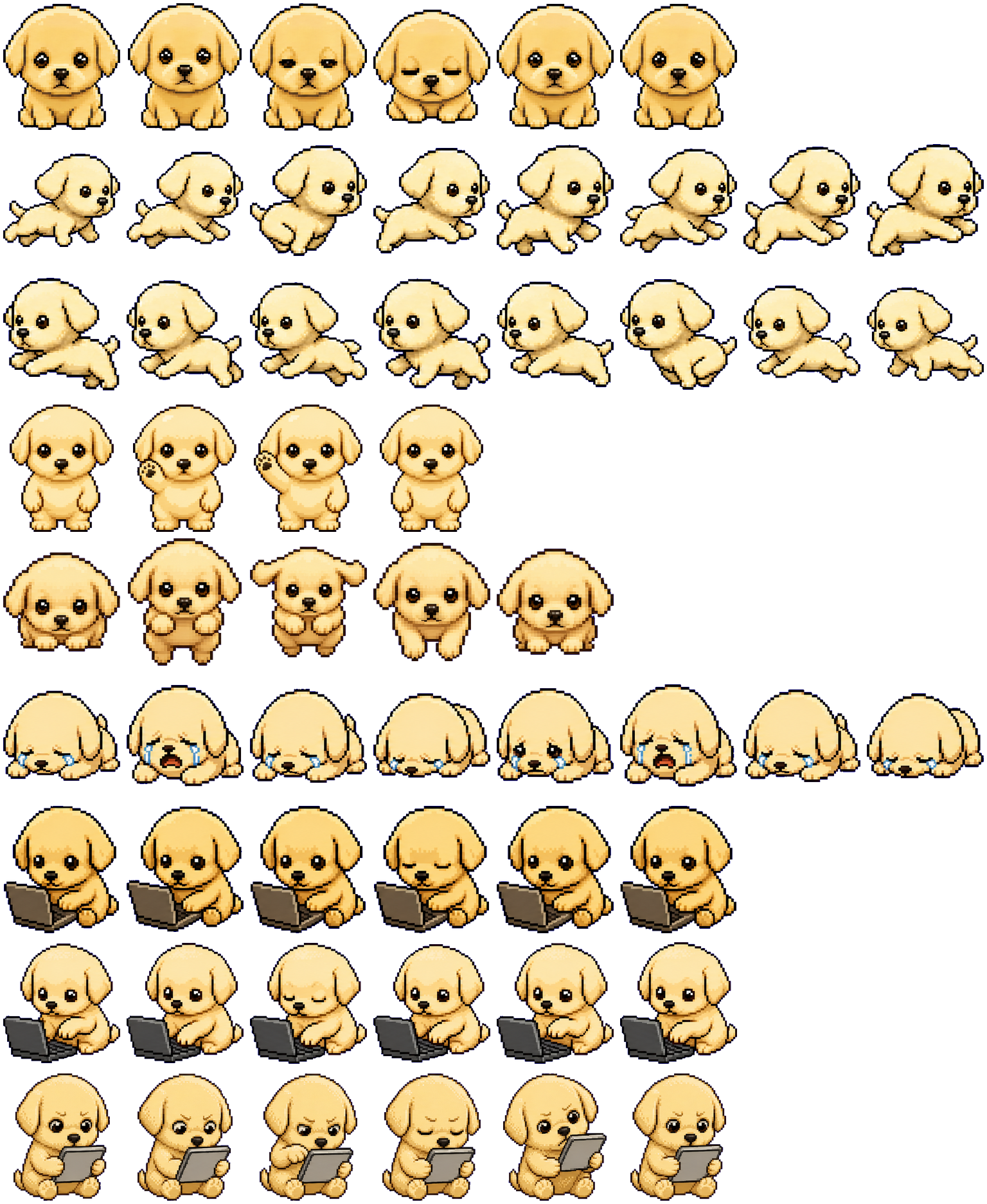 Pudding Pup spritesheet preview