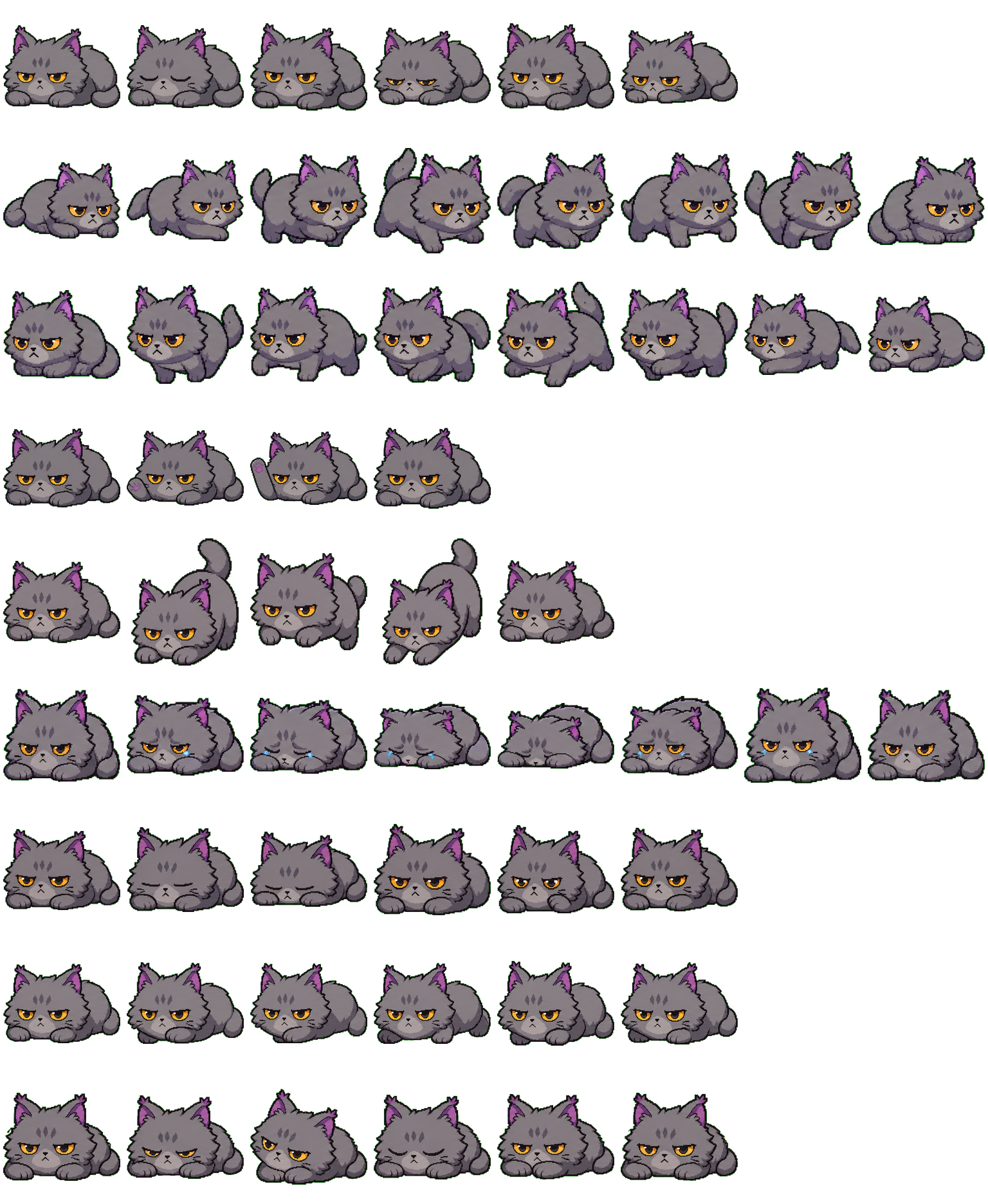 PurrCat spritesheet preview