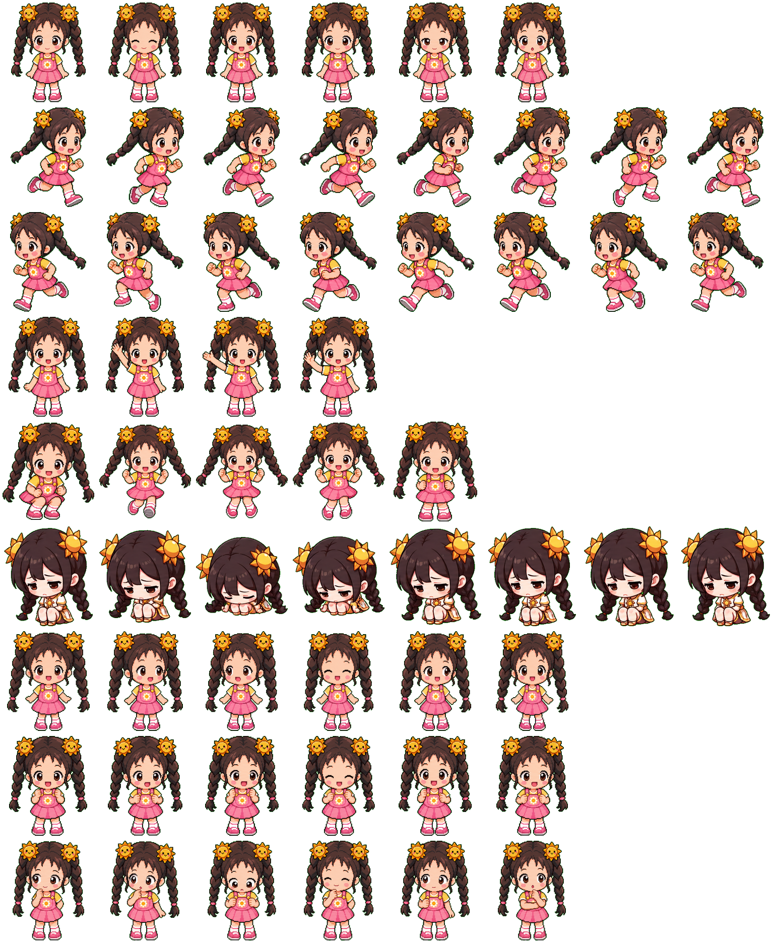 可爱女孩 spritesheet preview