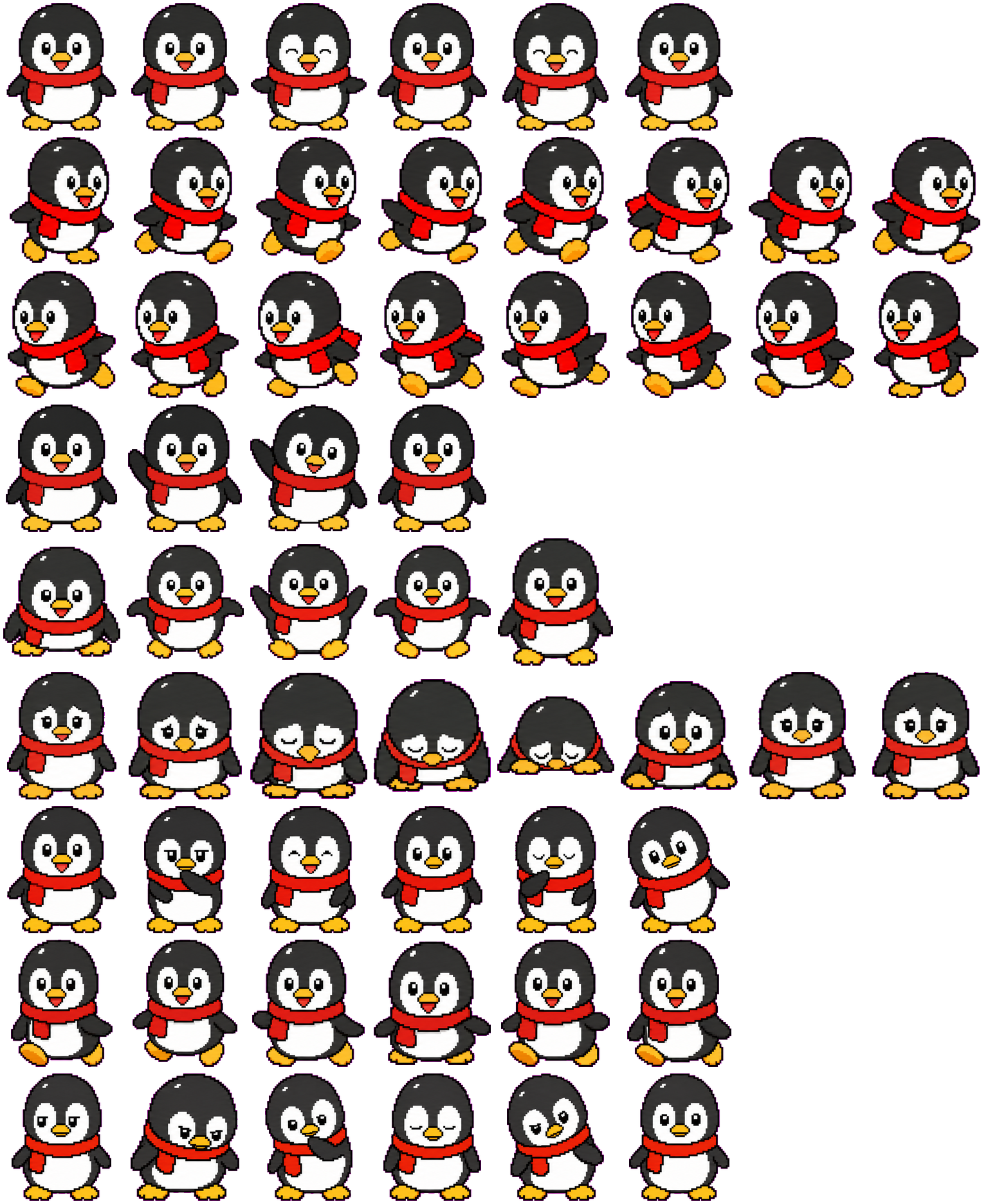 QQ Penguin spritesheet preview