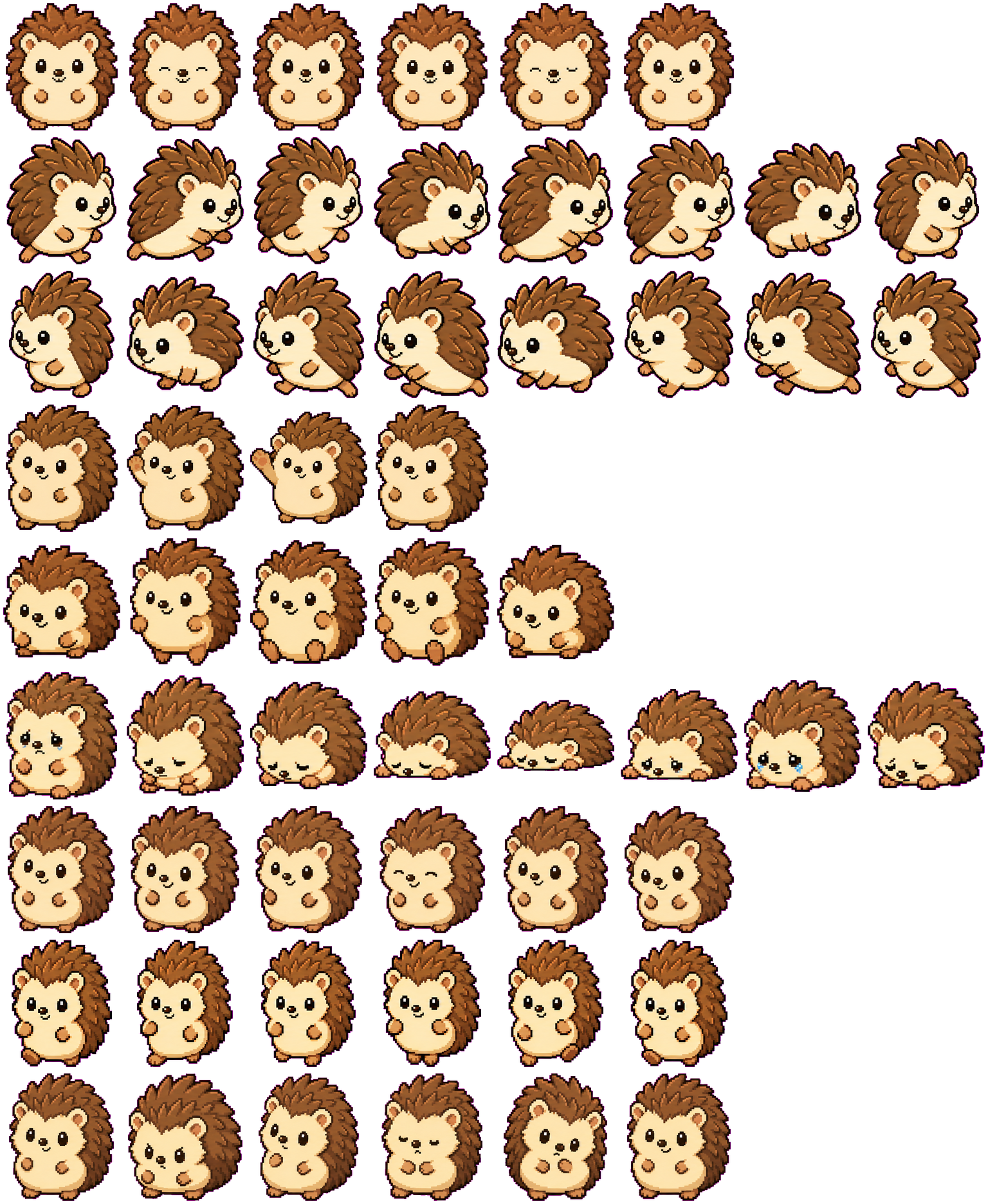 Quillby spritesheet preview