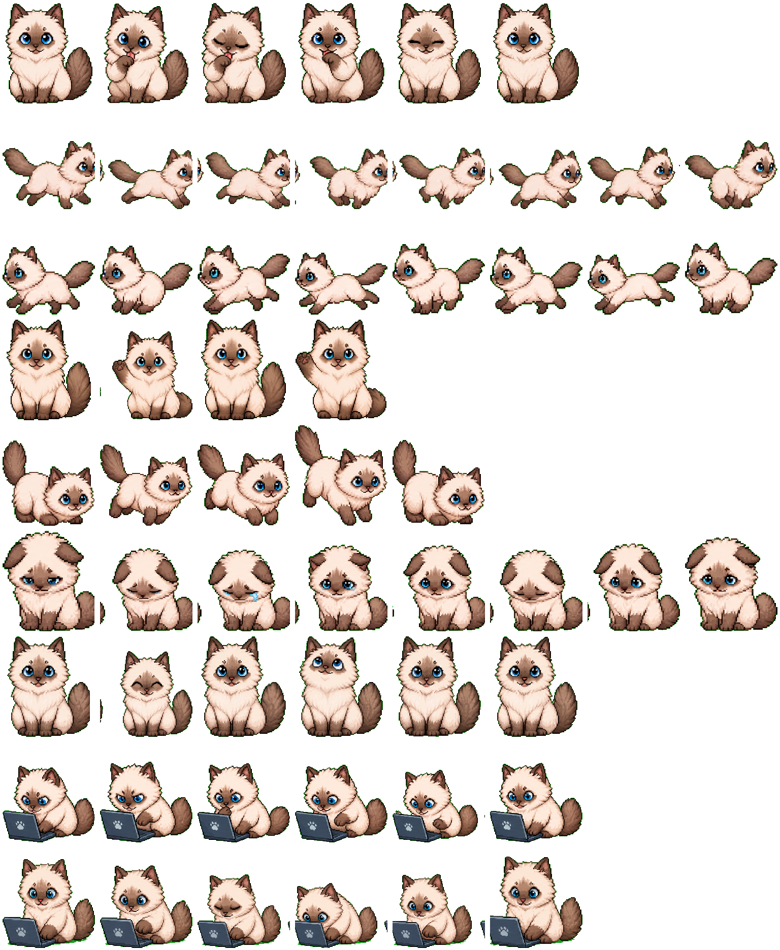 Ragdoll Cat Codex animated desktop pet preview for Codex Pet