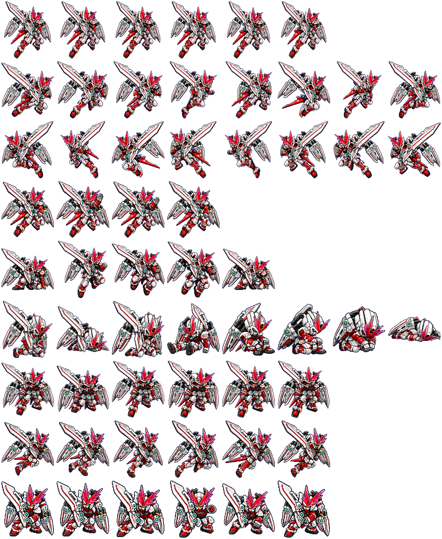 红白高达 spritesheet preview