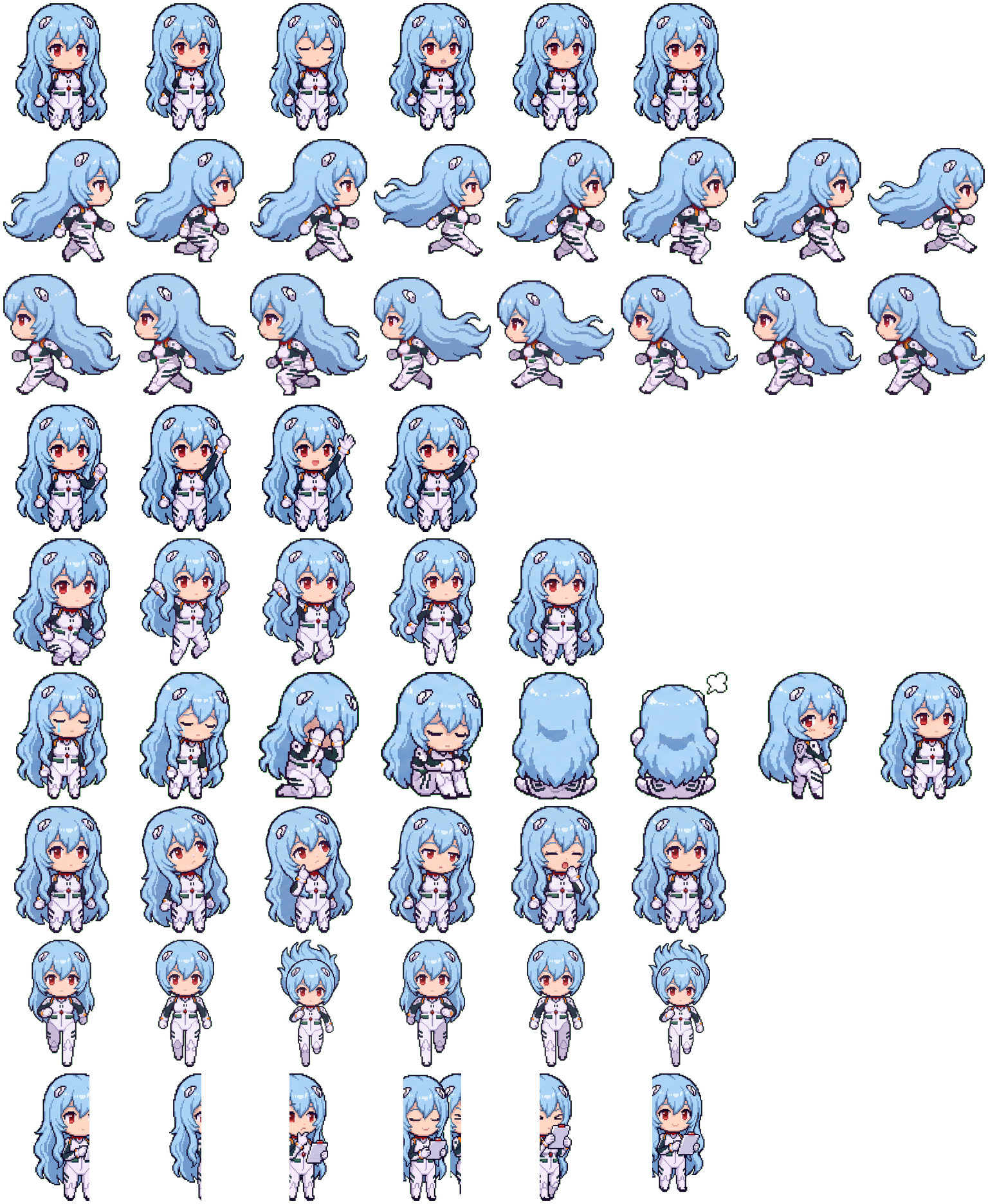 Rei Chibi animated desktop pet preview for Codex Pet