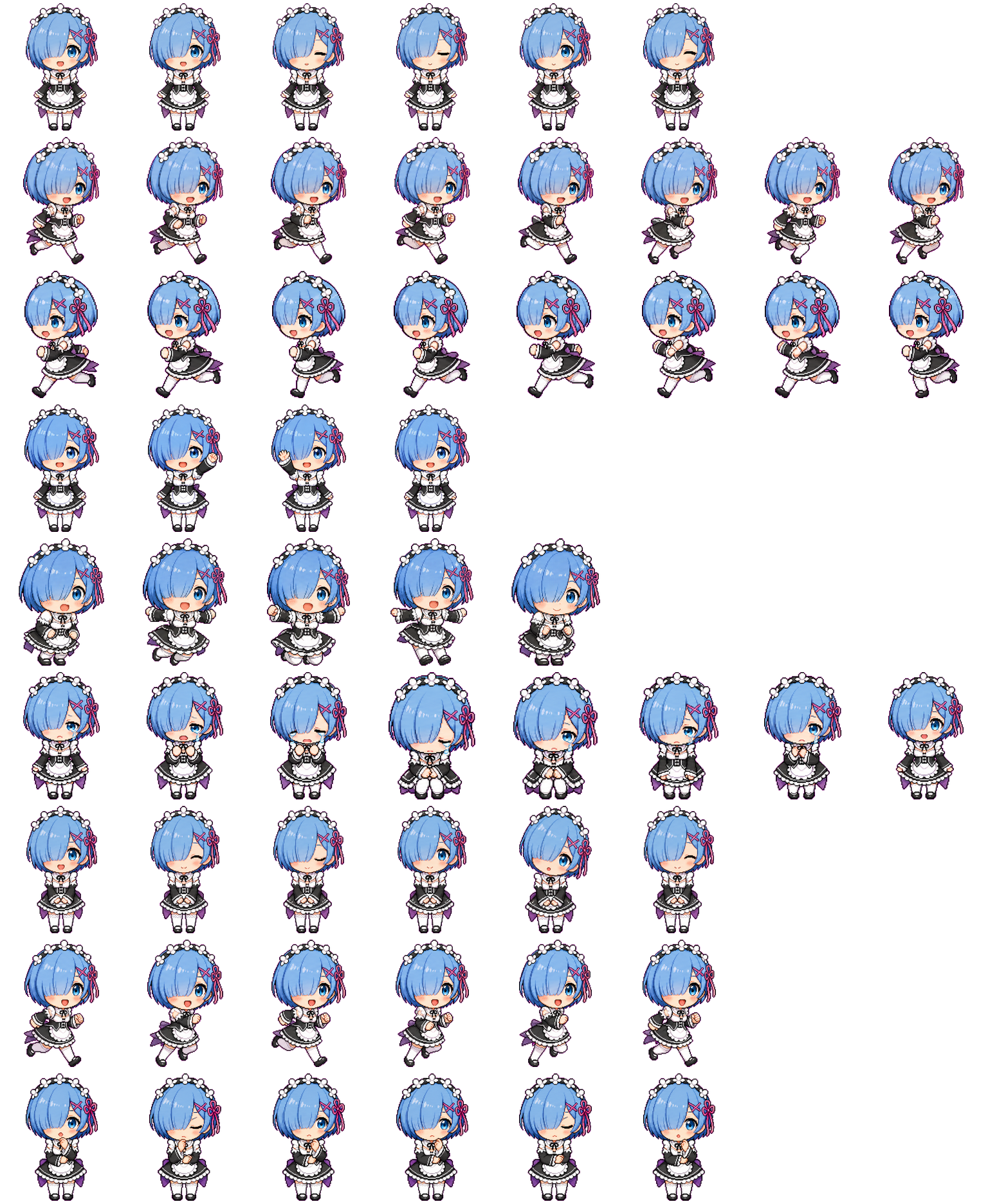 雷姆 spritesheet preview