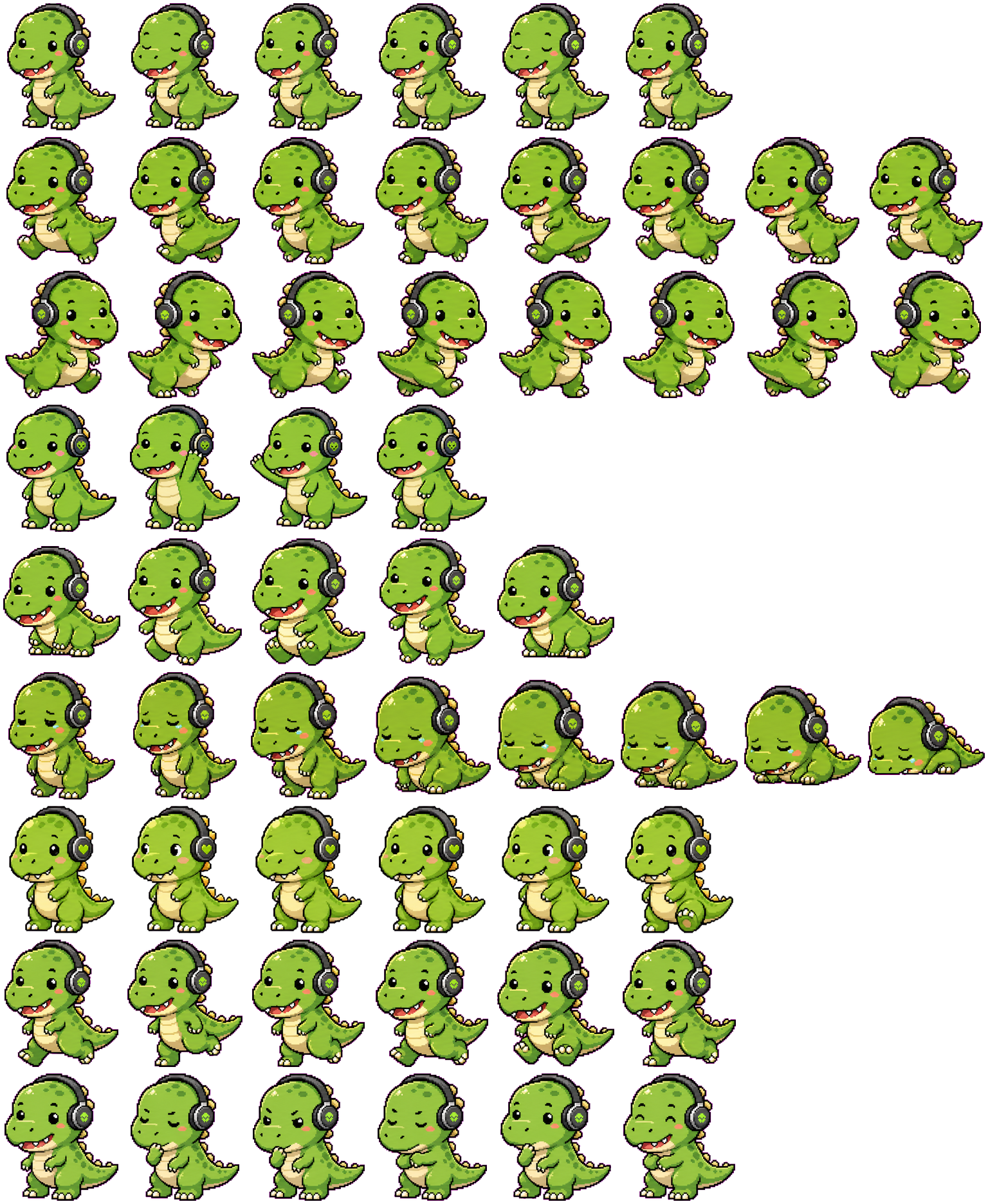 Rexy spritesheet preview
