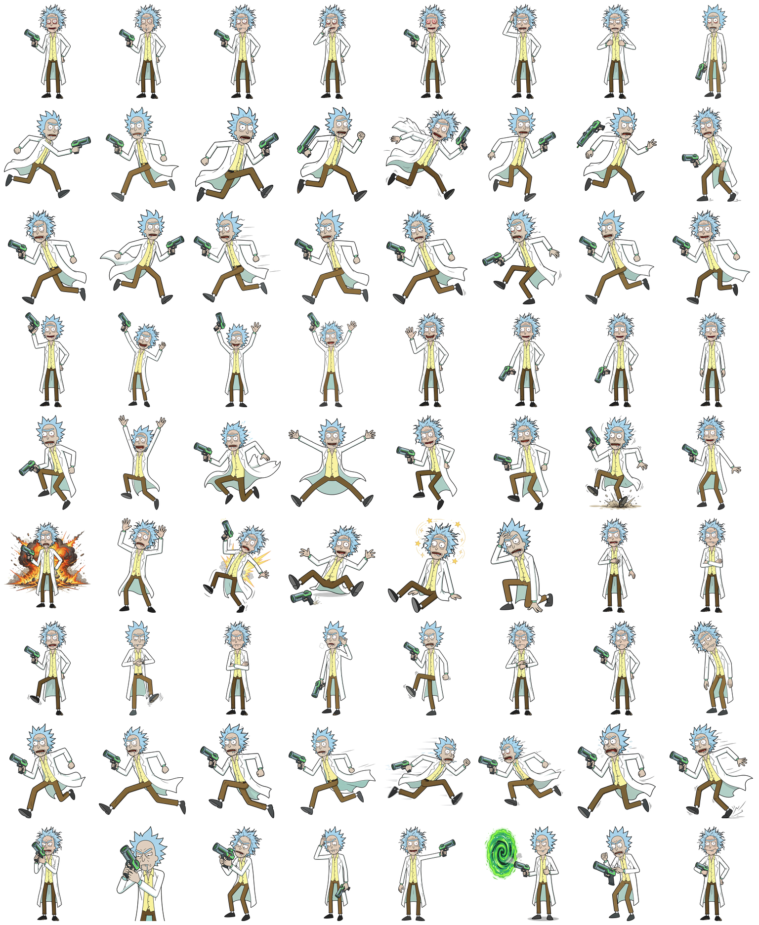 Rick Sanchez animated desktop pet preview for Codex Pet