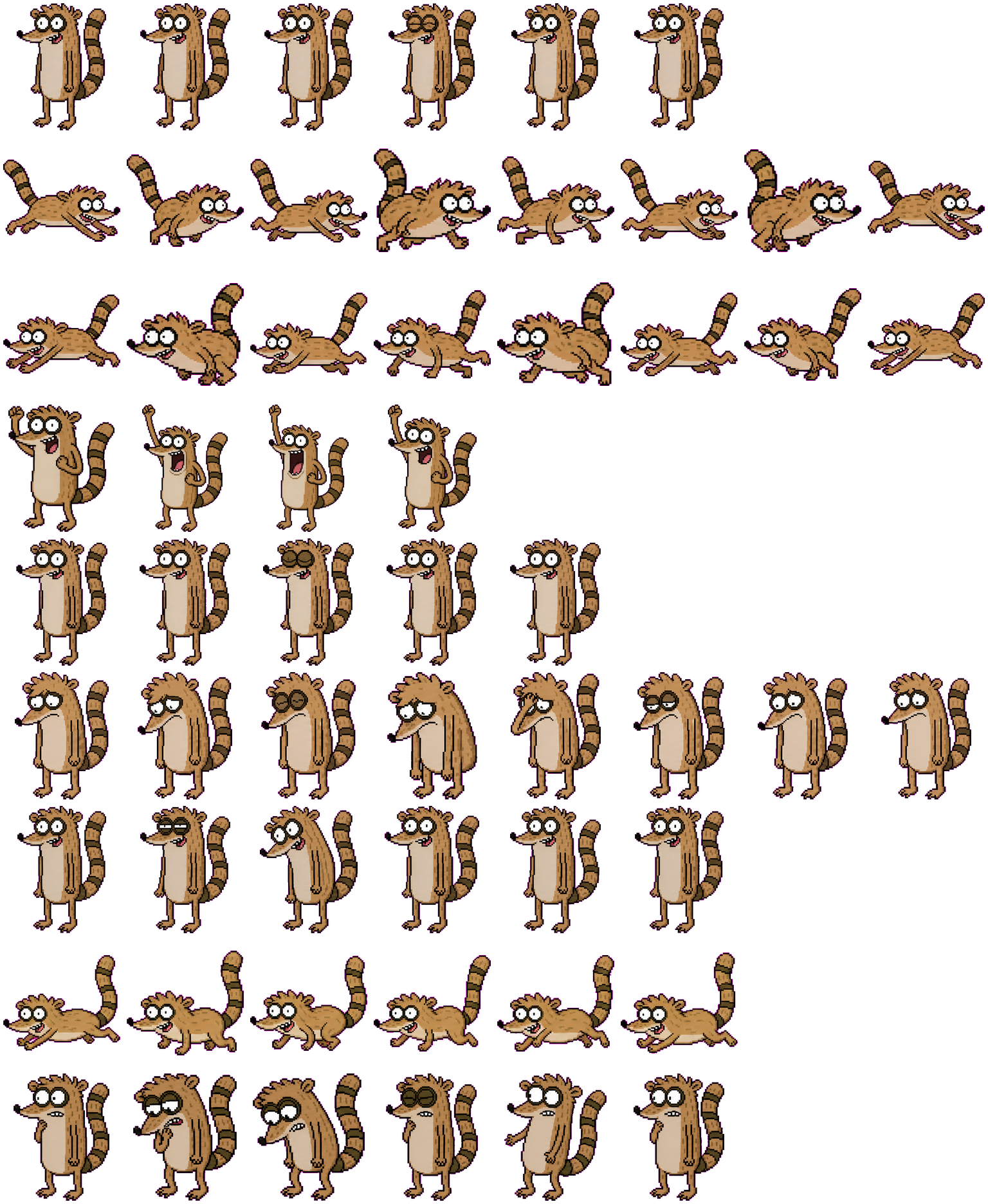 Rigby spritesheet preview